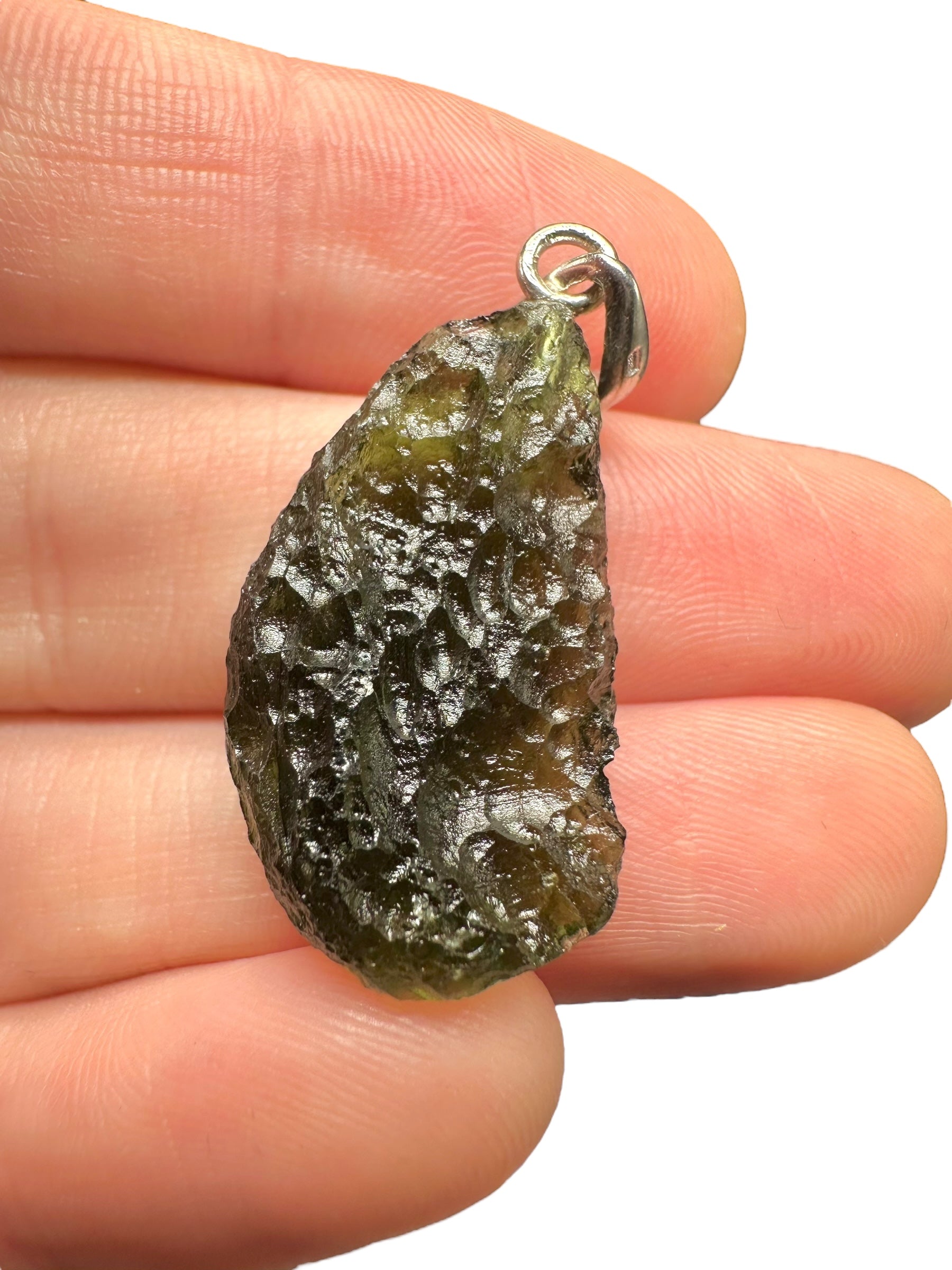 Silver moldavite pendant 3,6g - SP/V446