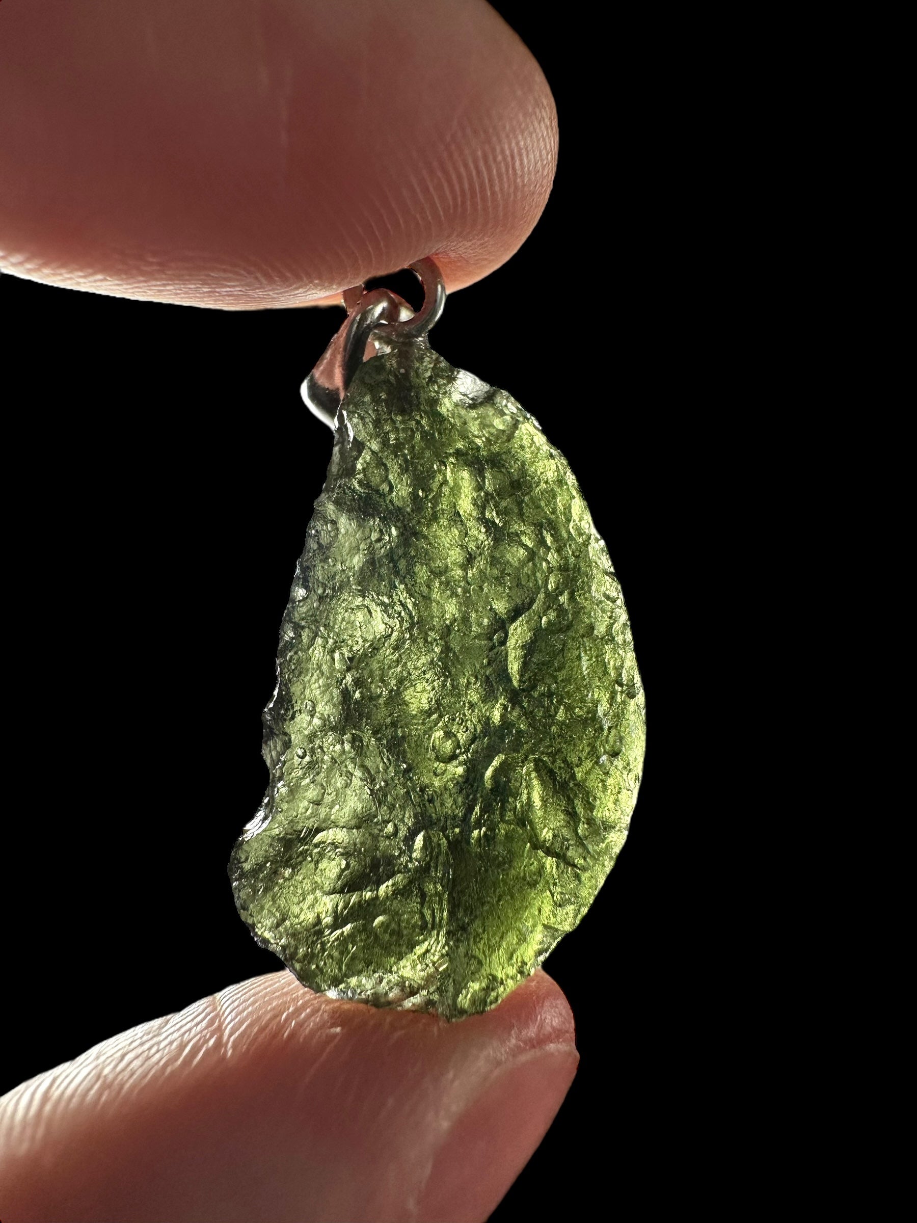 Silver moldavite pendant 3,6g - SP/V446