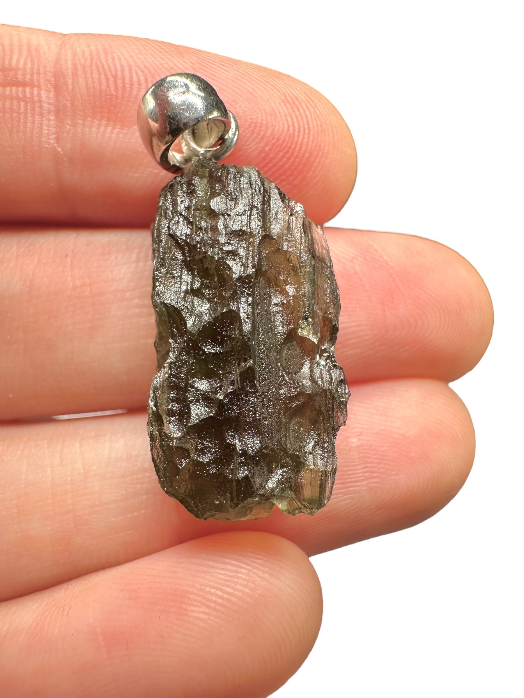 Silver moldavite pendant 3,4g - SP/V448