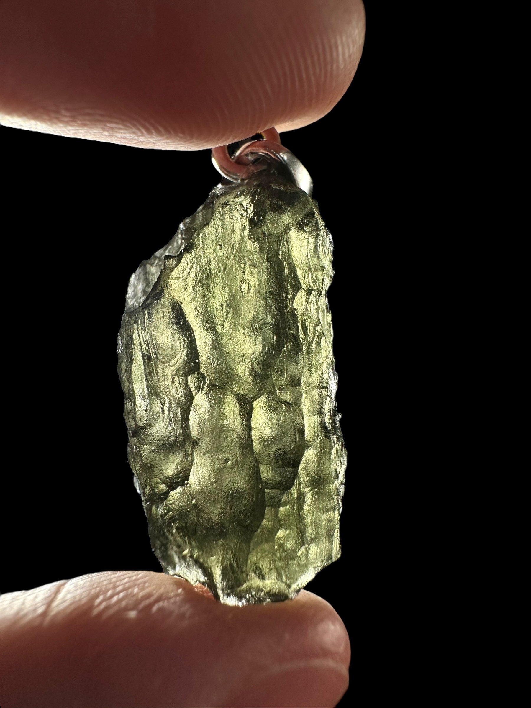 Silver moldavite pendant 3,4g - SP/V448