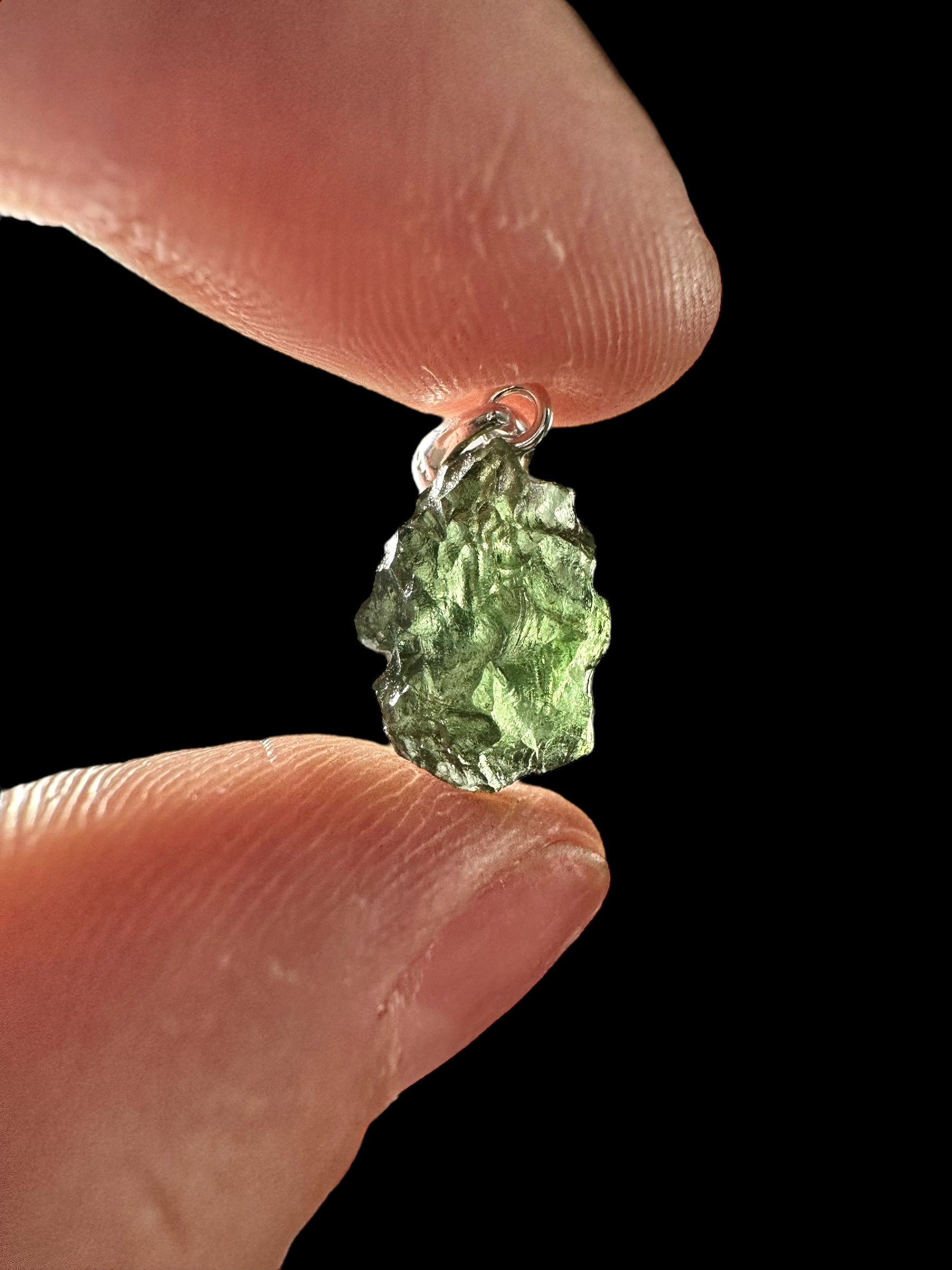 Silver moldavite pendant 1,2g - SP/V450