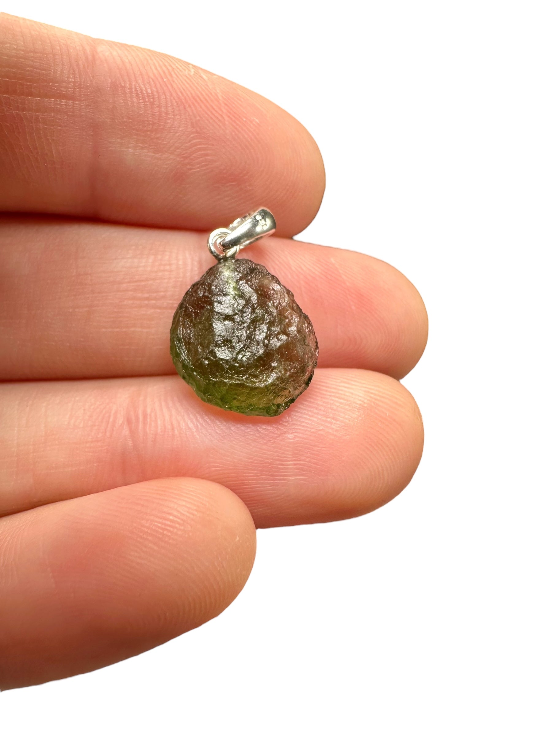 Silver moldavite pendant 1,1g - SP/V453