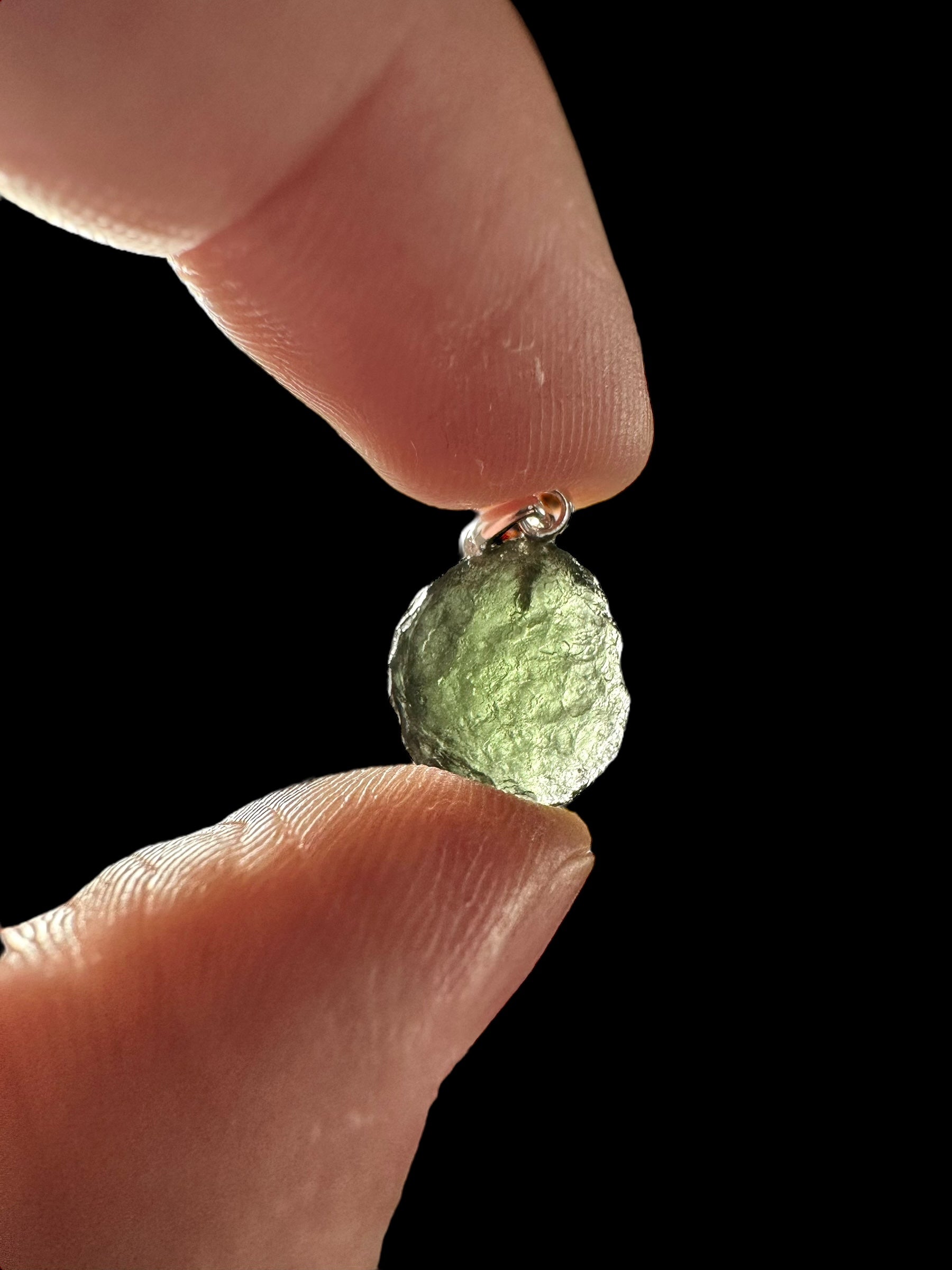 Silver moldavite pendant 1,1g - SP/V453