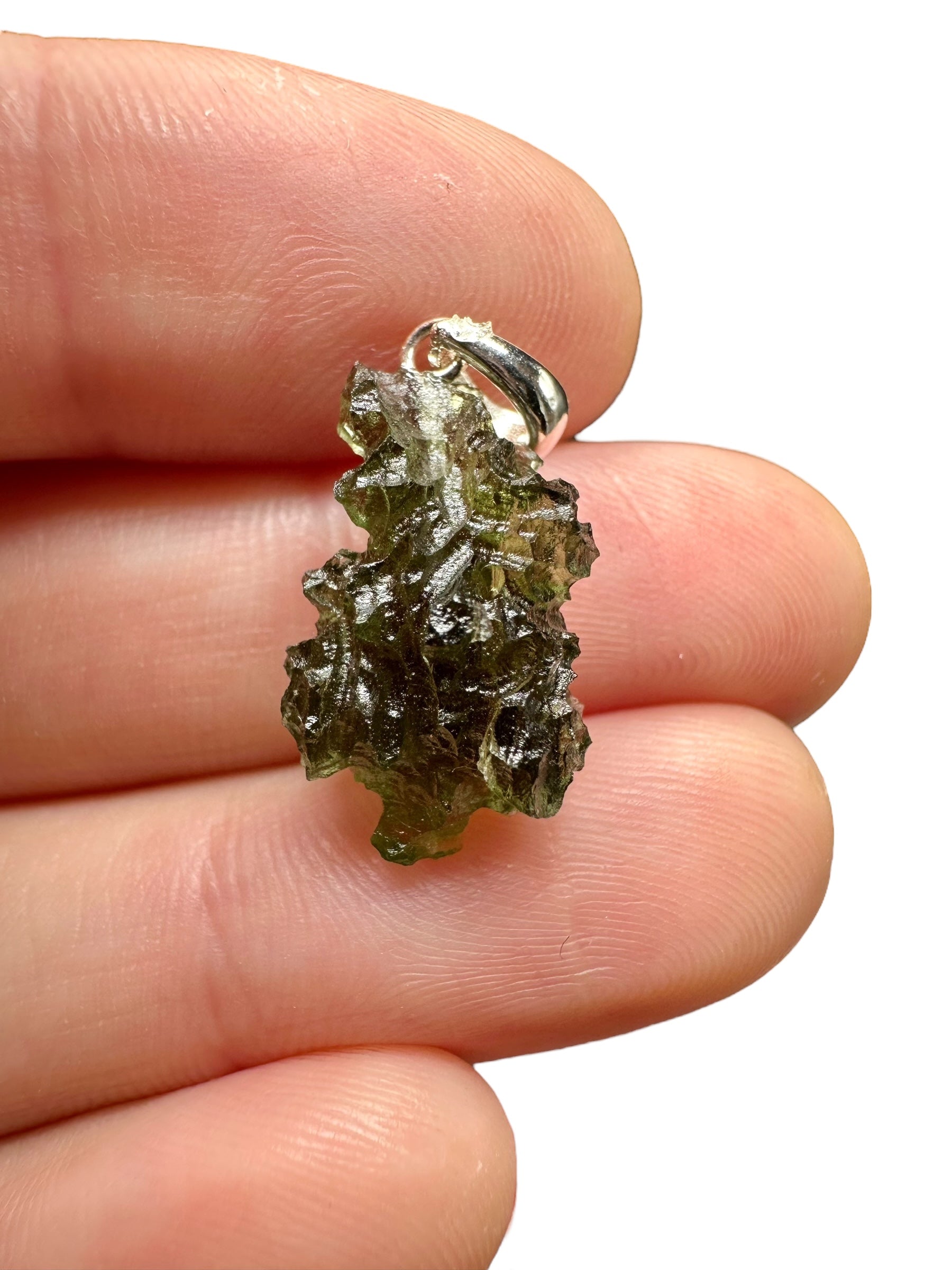 Silver moldavite pendant 1,5g - SP/V458