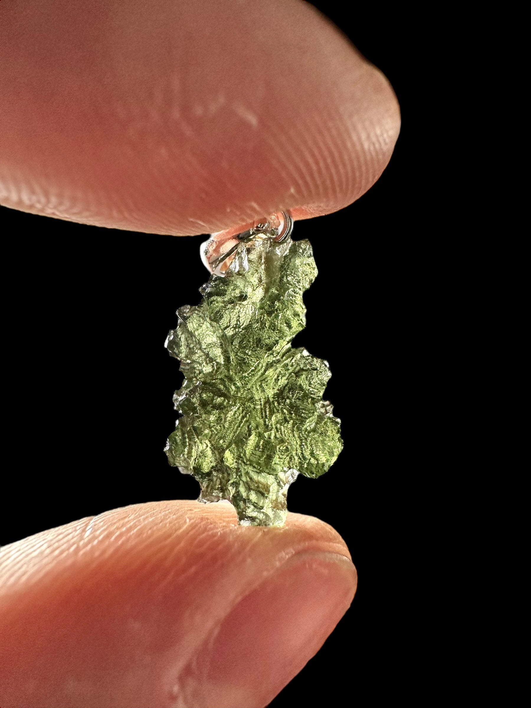 Silver moldavite pendant 1,5g - SP/V458