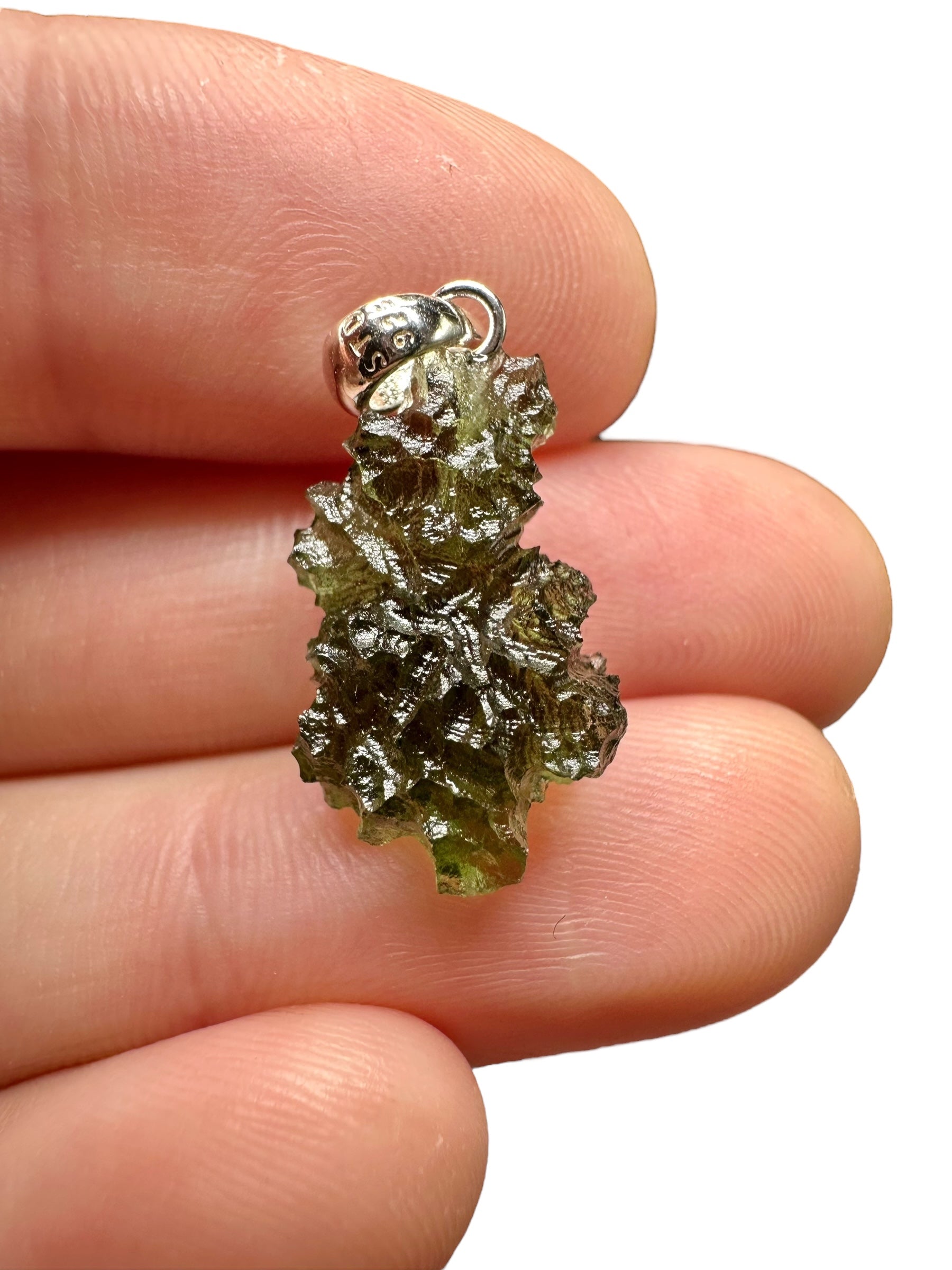 Silver moldavite pendant 1,5g