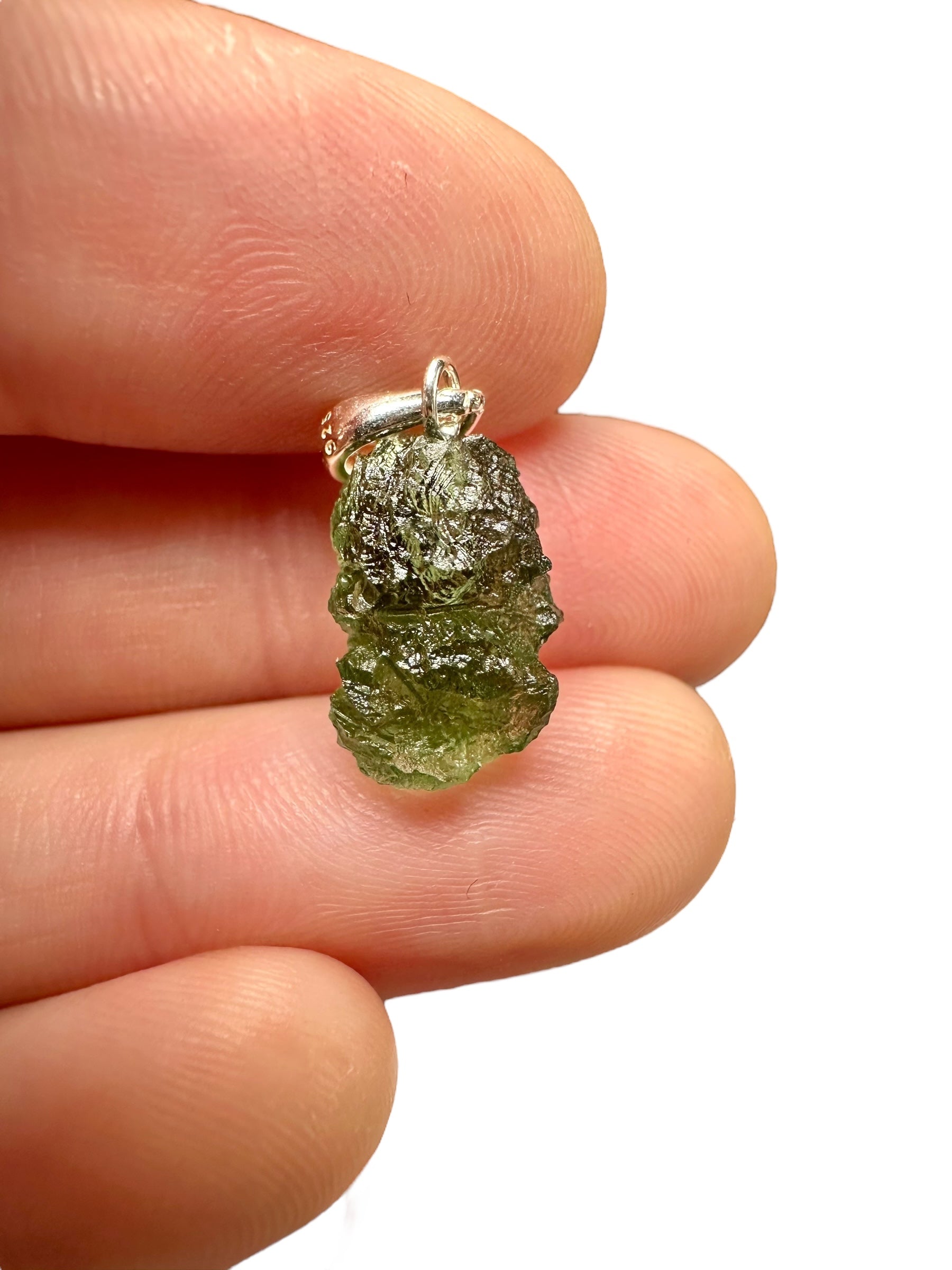 Silver moldavite pendant 1,4g - SP/V459