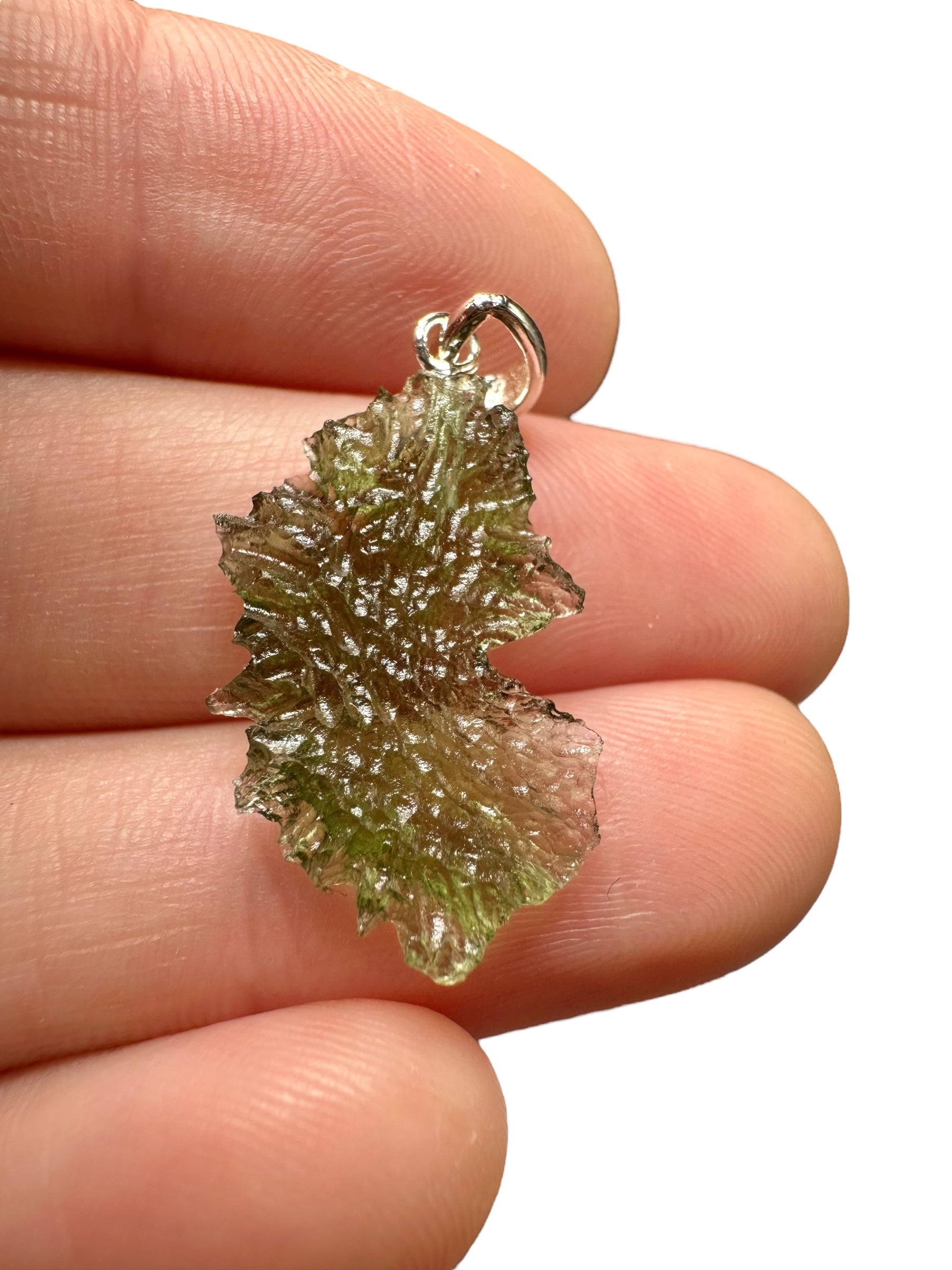 Silver moldavite pendant 1,3g - SP/V460
