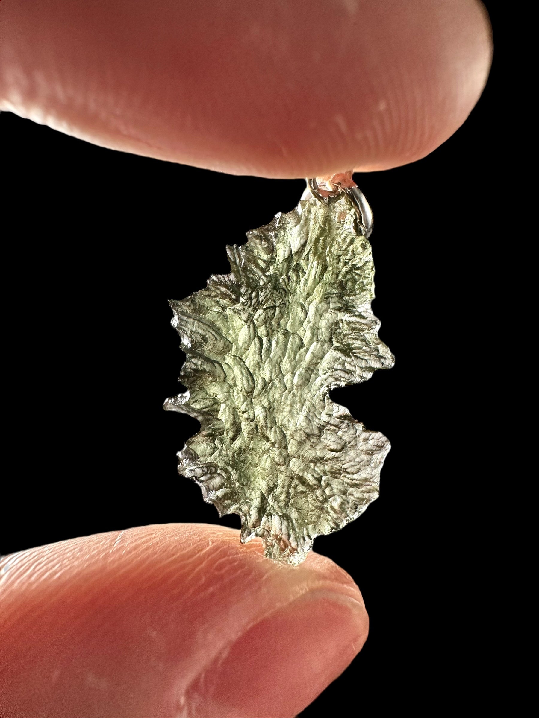 Silver moldavite pendant 1,3g - SP/V460