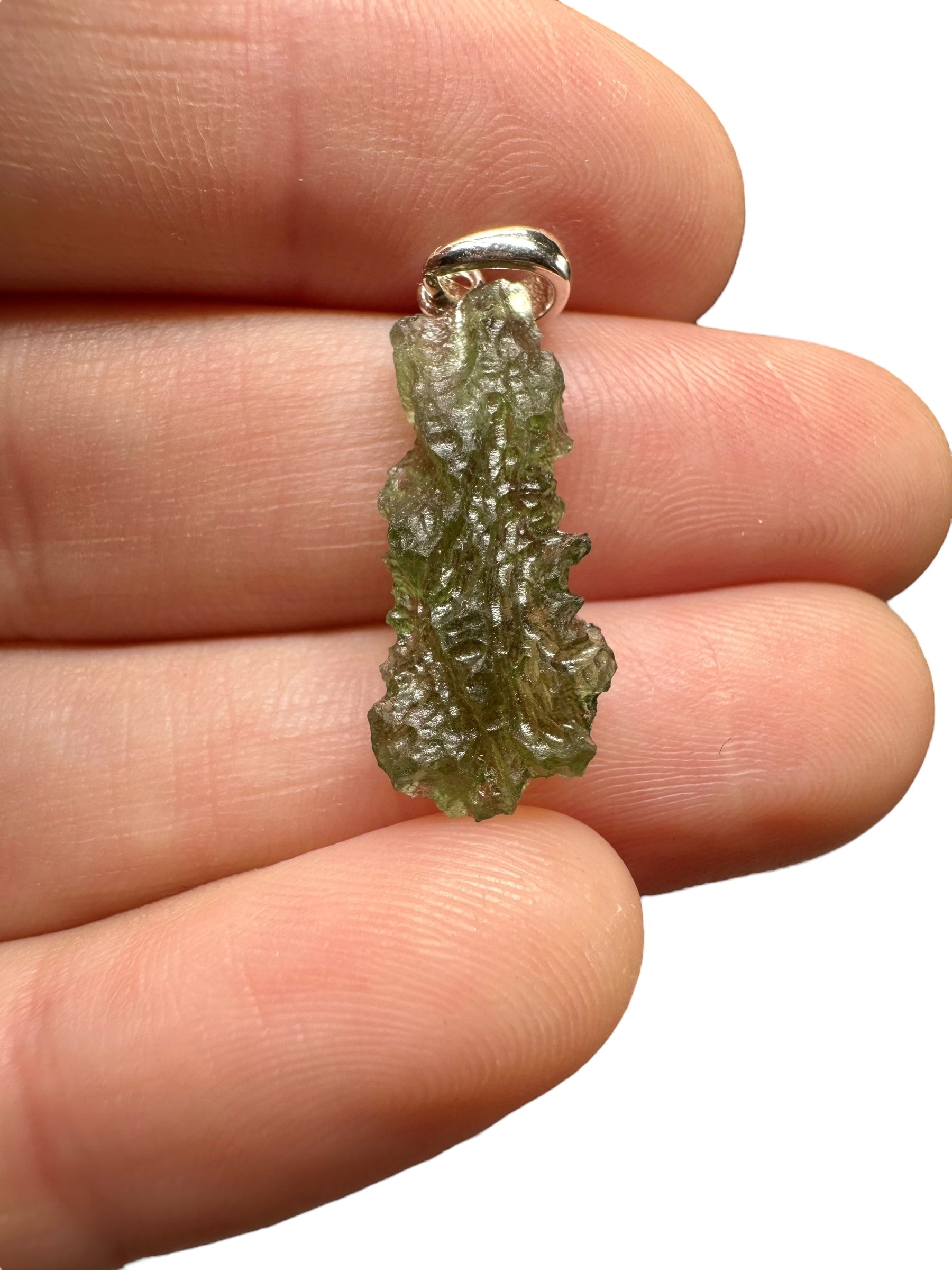 Silver moldavite pendant 1,1g - SP/V462
