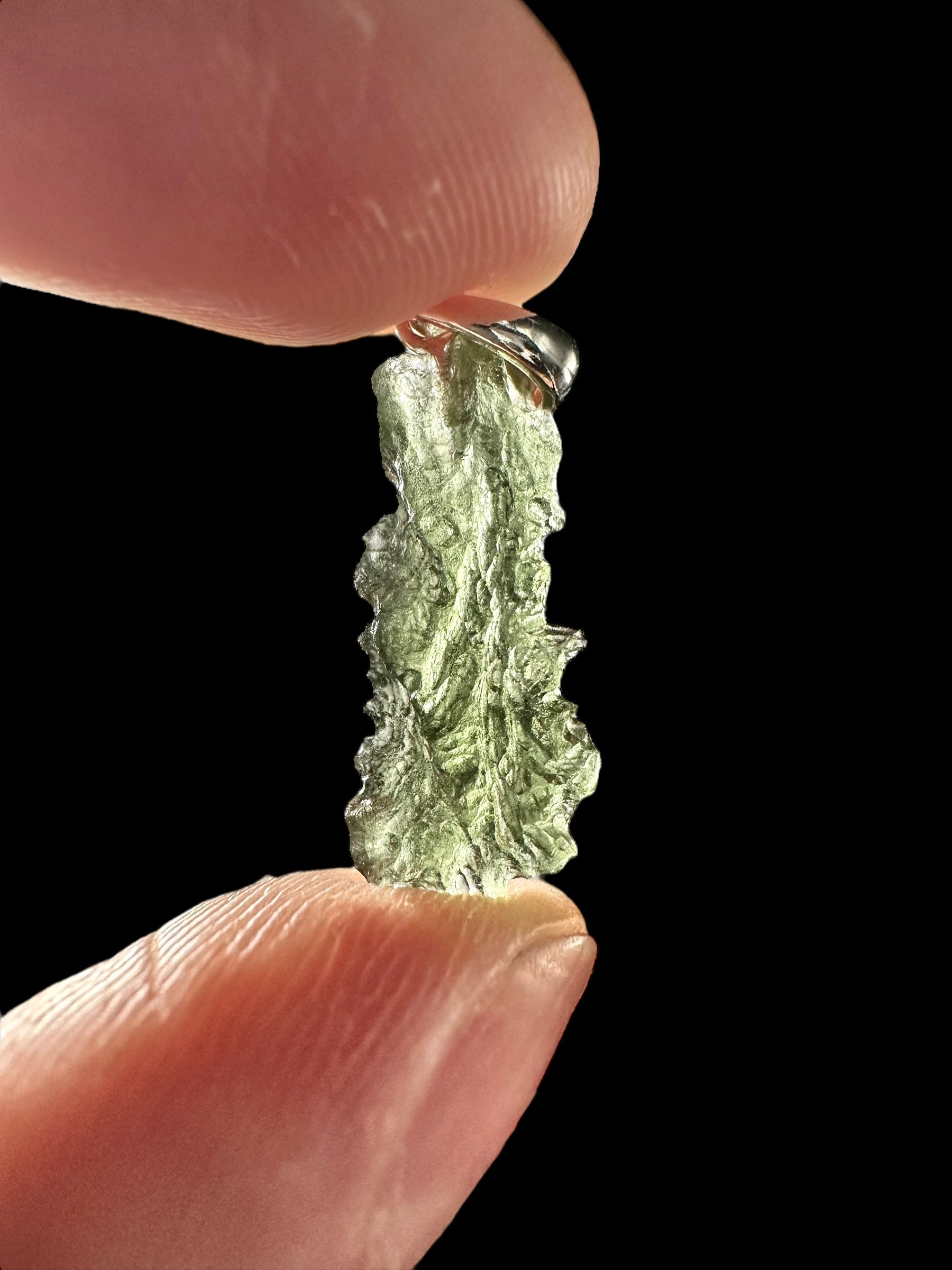 Silver moldavite pendant 1,1g - SP/V462