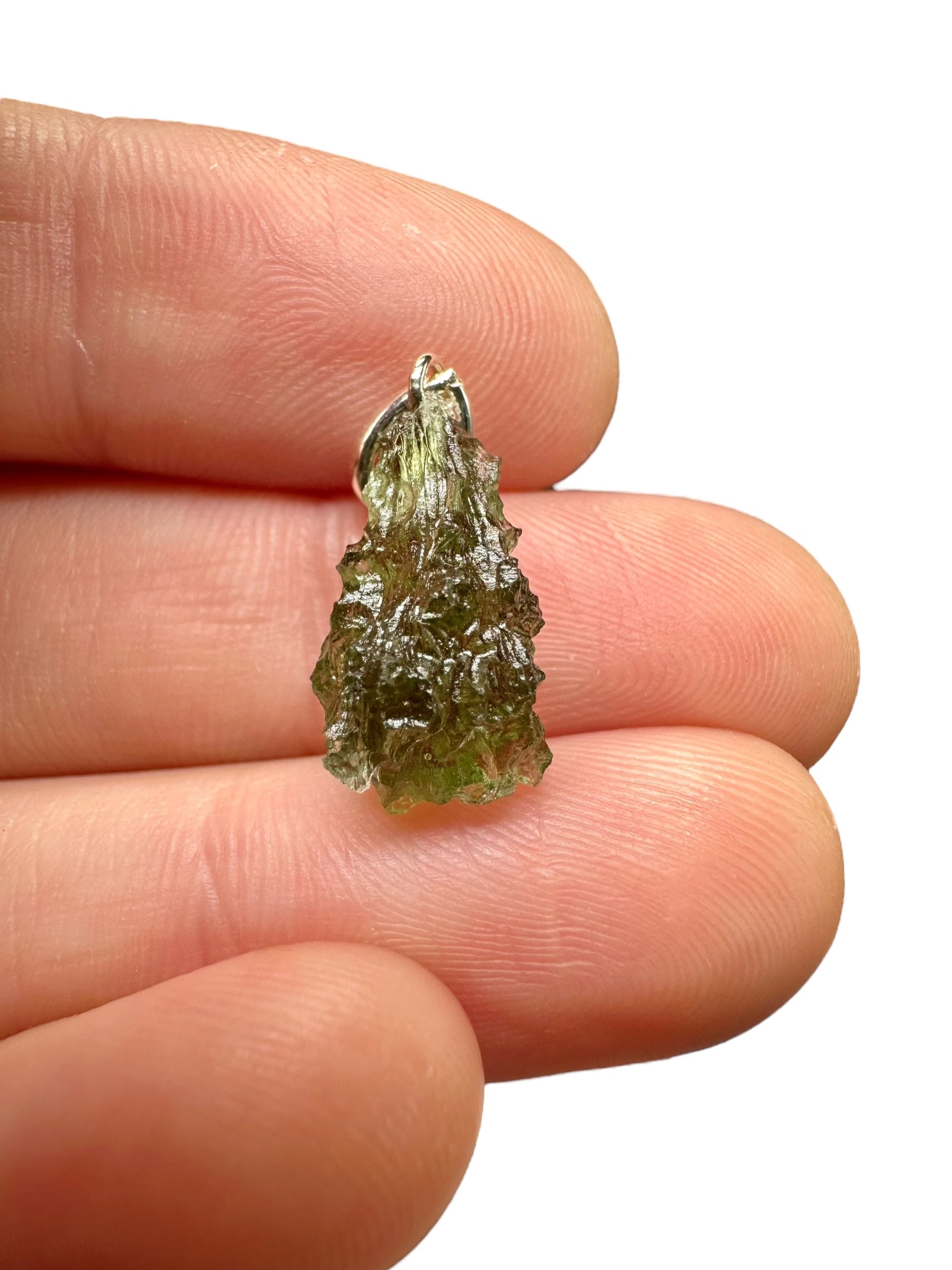 Silver moldavite pendant 1,1g - SP/V463
