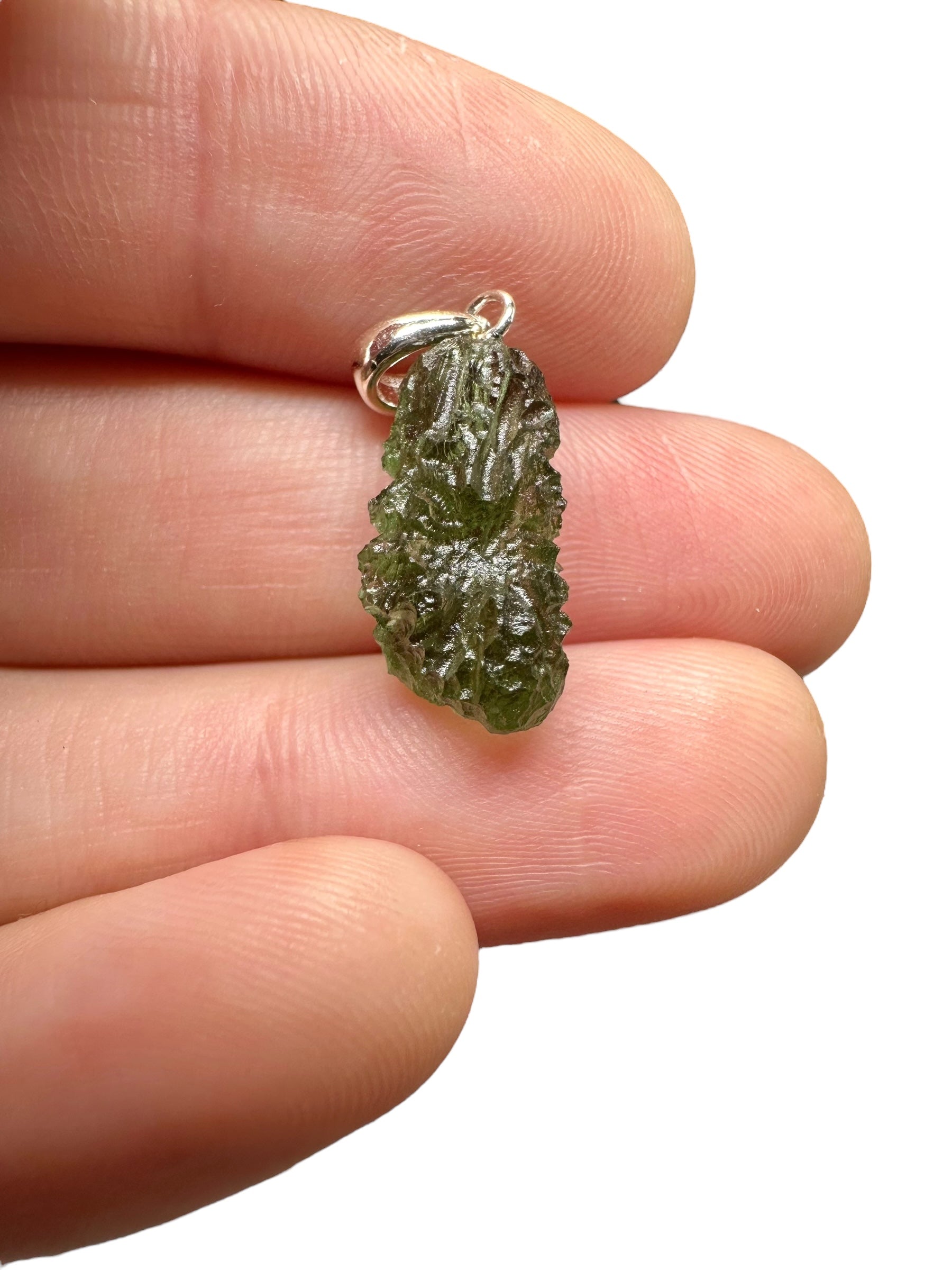 Silver moldavite pendant 1,3g - SP/V464