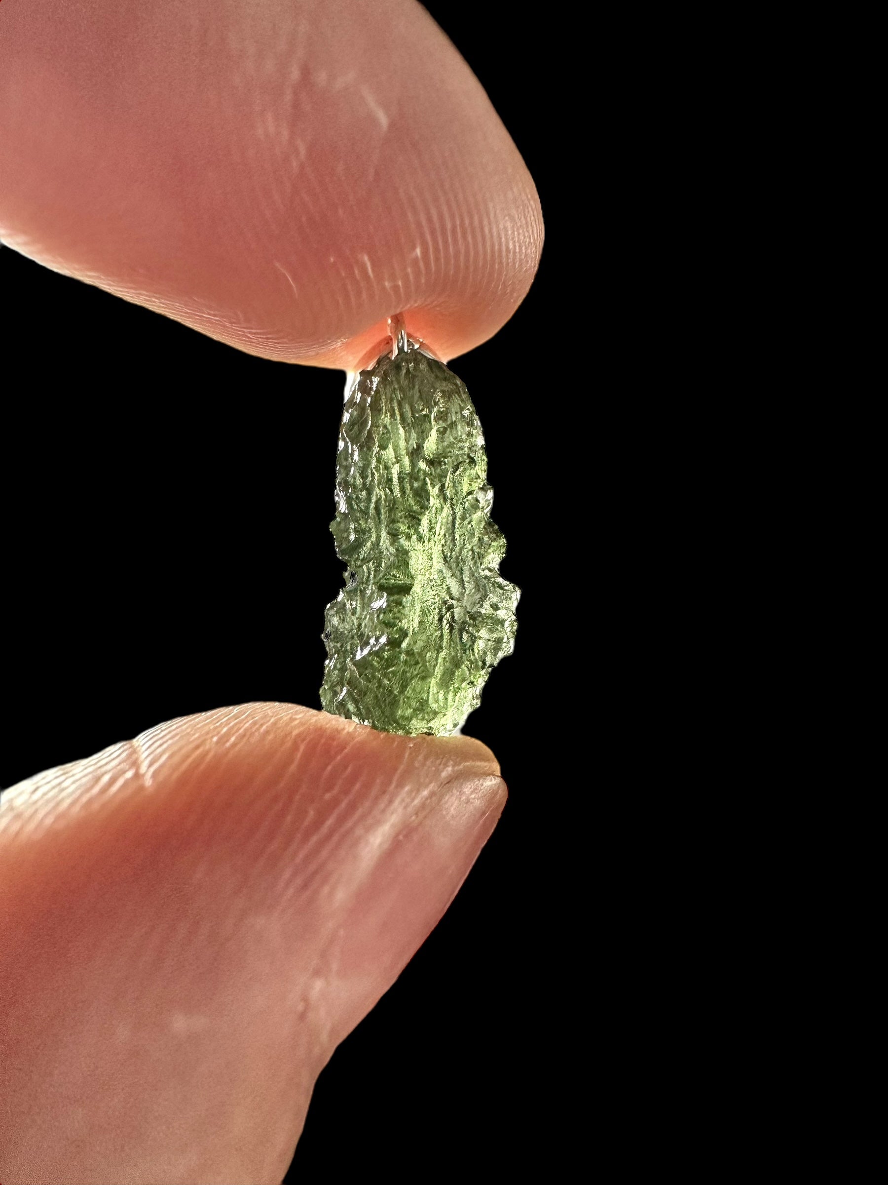 Silver moldavite pendant 1,3g - SP/V464