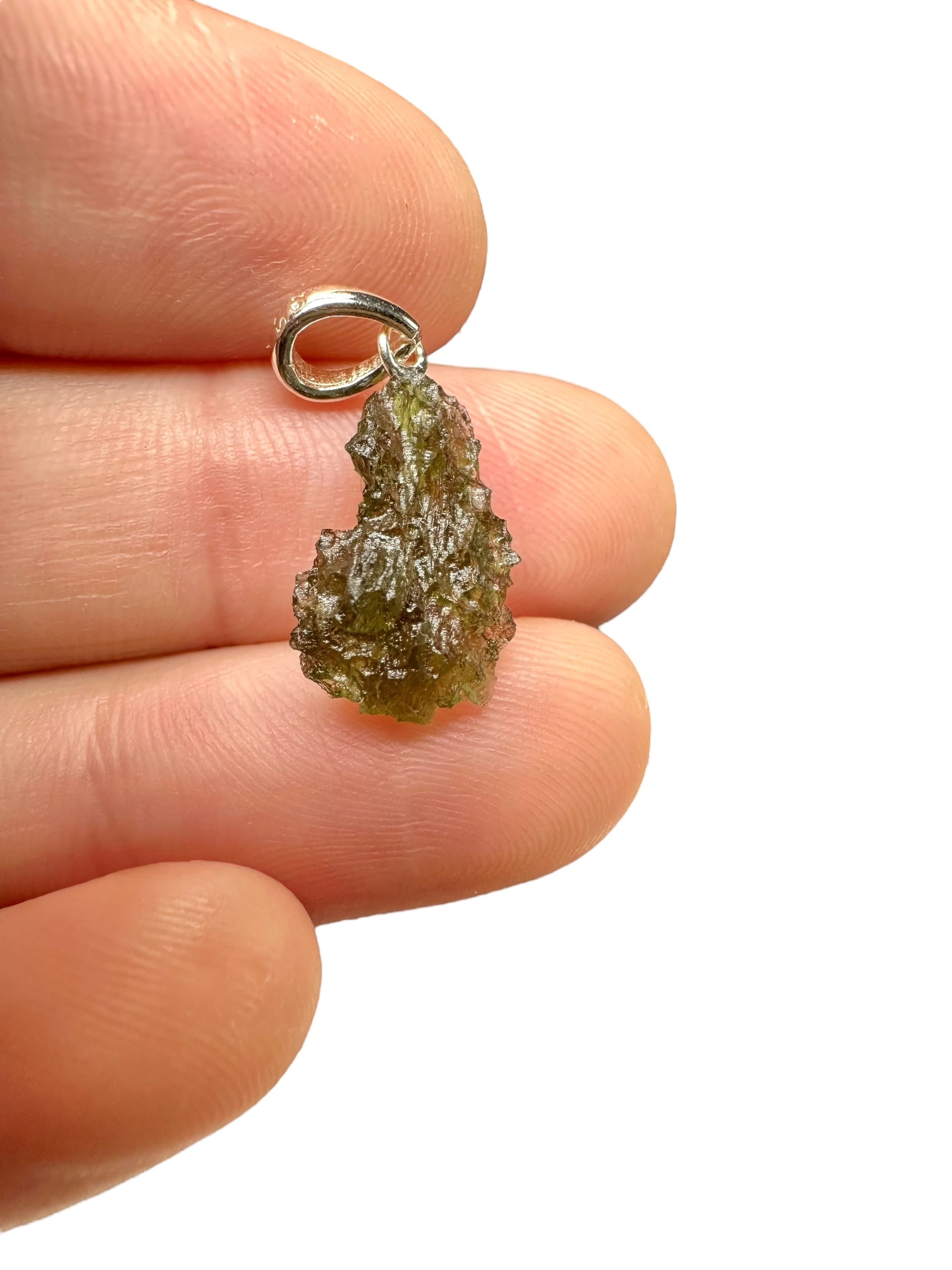 Silver moldavite pendant 0,8g - SP/V467