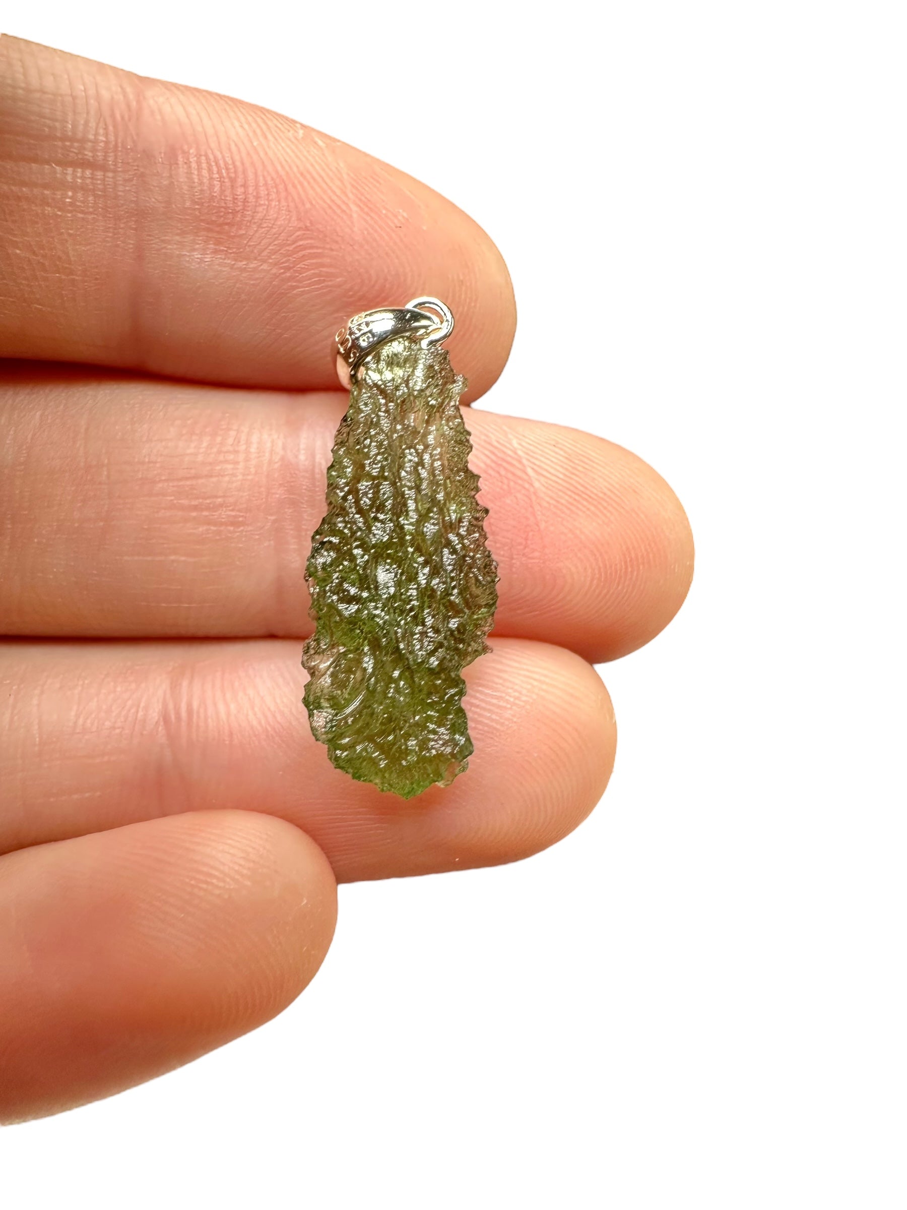 Silver moldavite pendant 1,4g - SP/V468