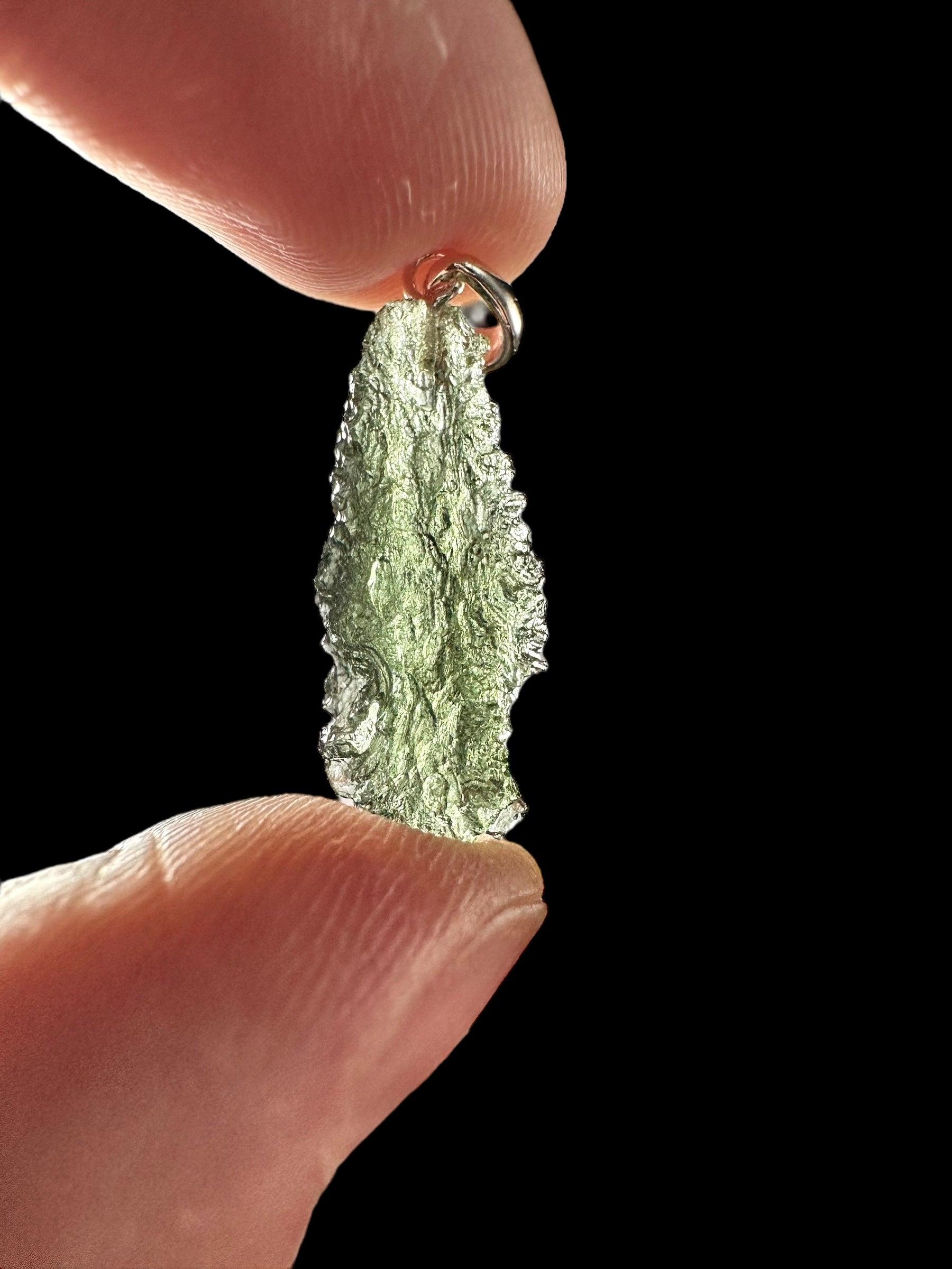 Silver moldavite pendant 1,4g - SP/V468