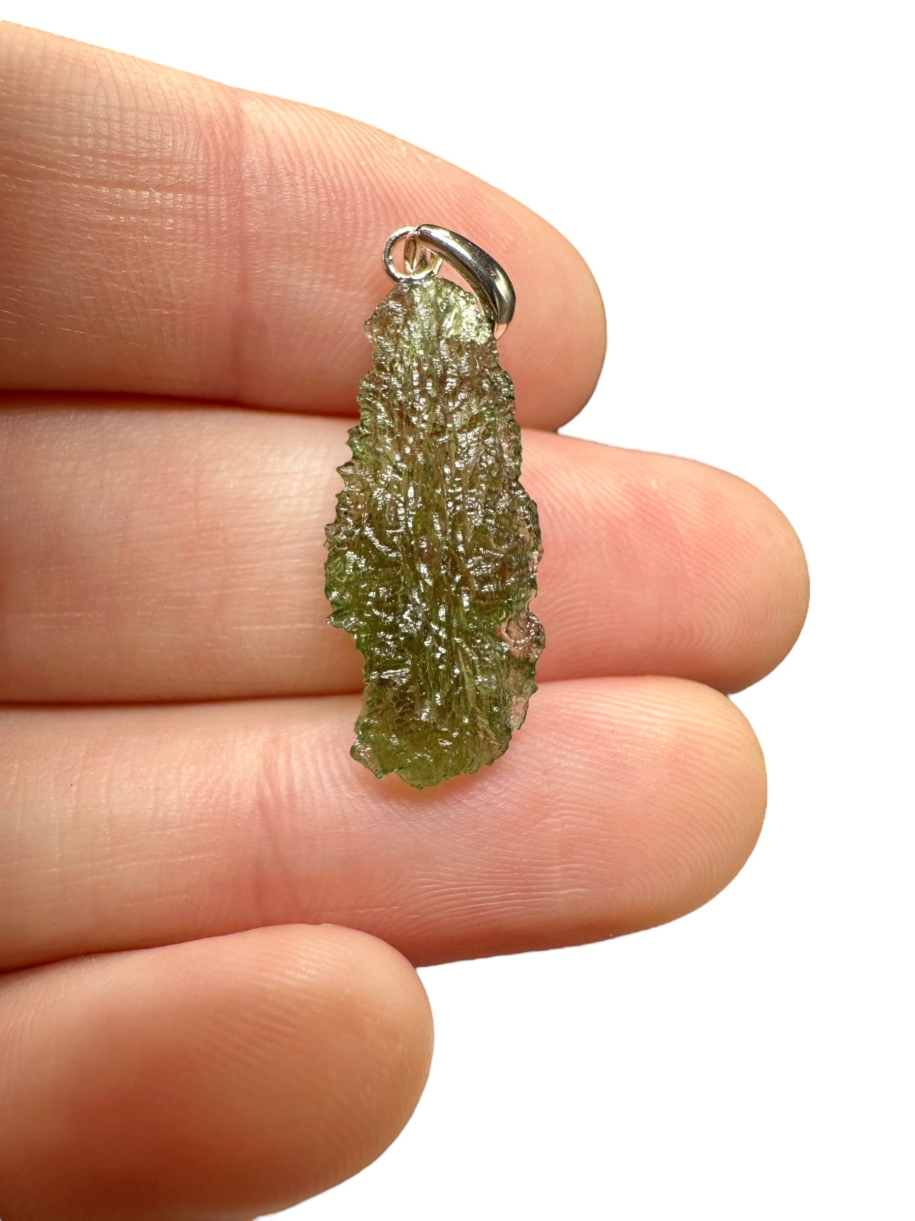 Silver moldavite pendant 1,4g