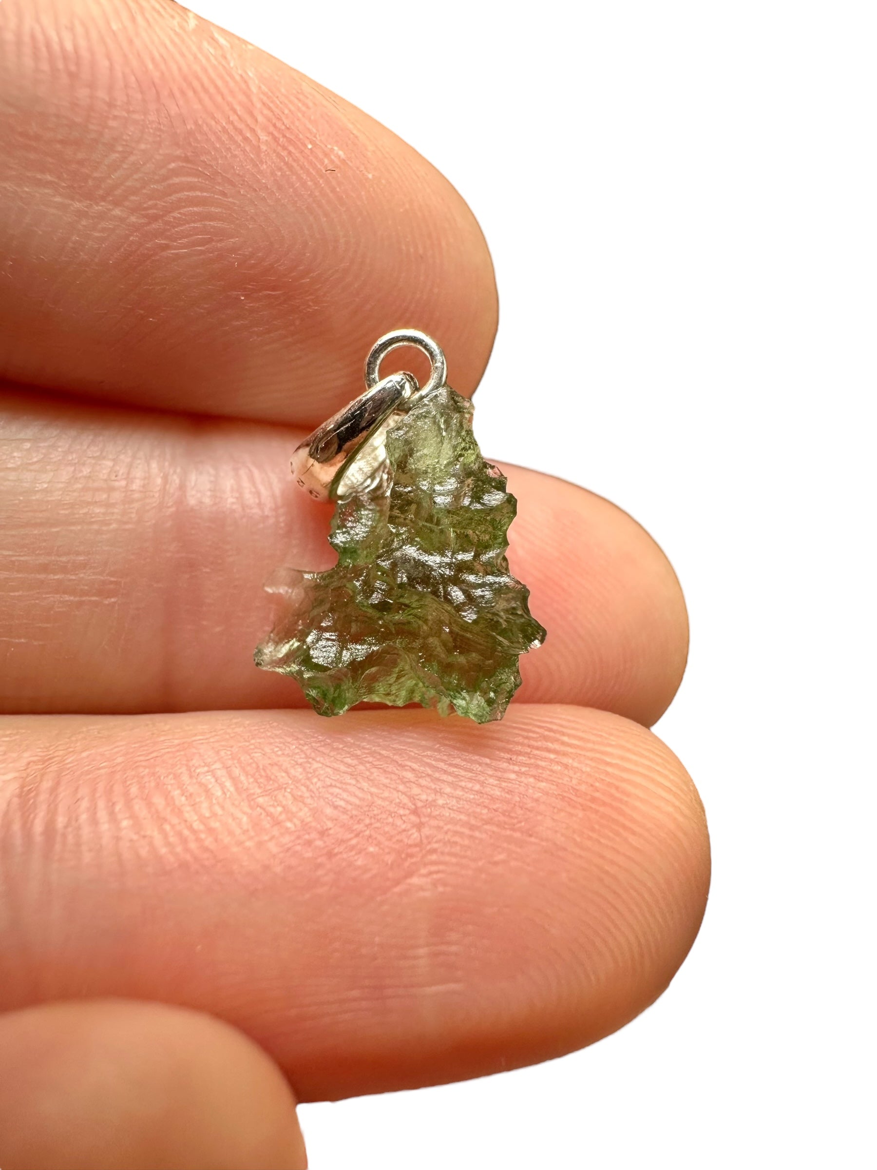 Silver moldavite pendant 0,7g - SP/V469