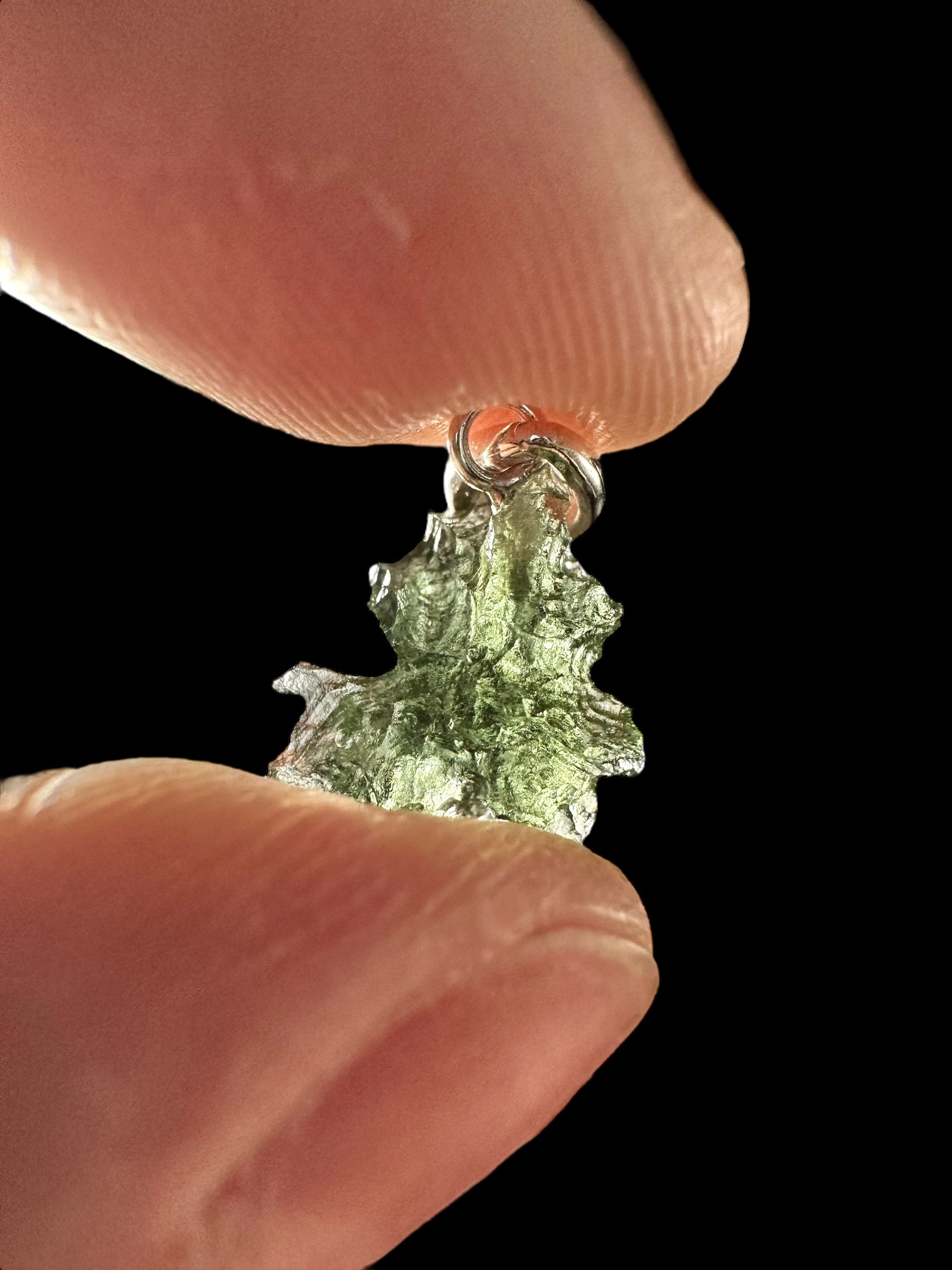 Silver moldavite pendant 0,7g - SP/V469