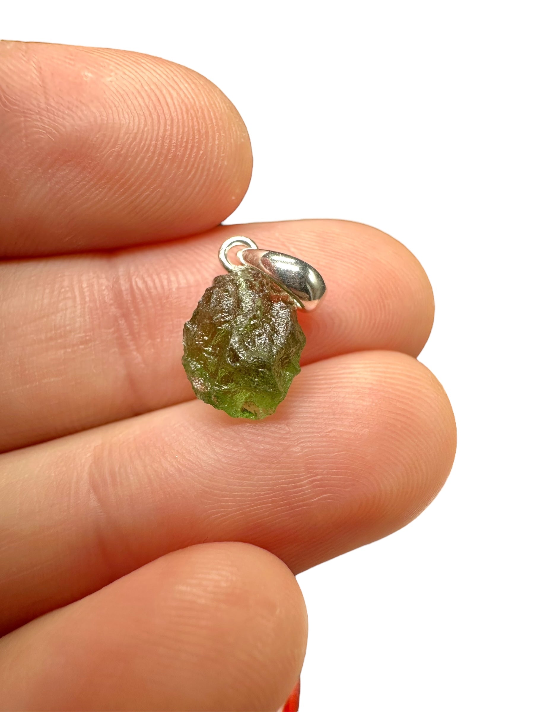 Silver moldavite pendant 0,6g - SP/V470