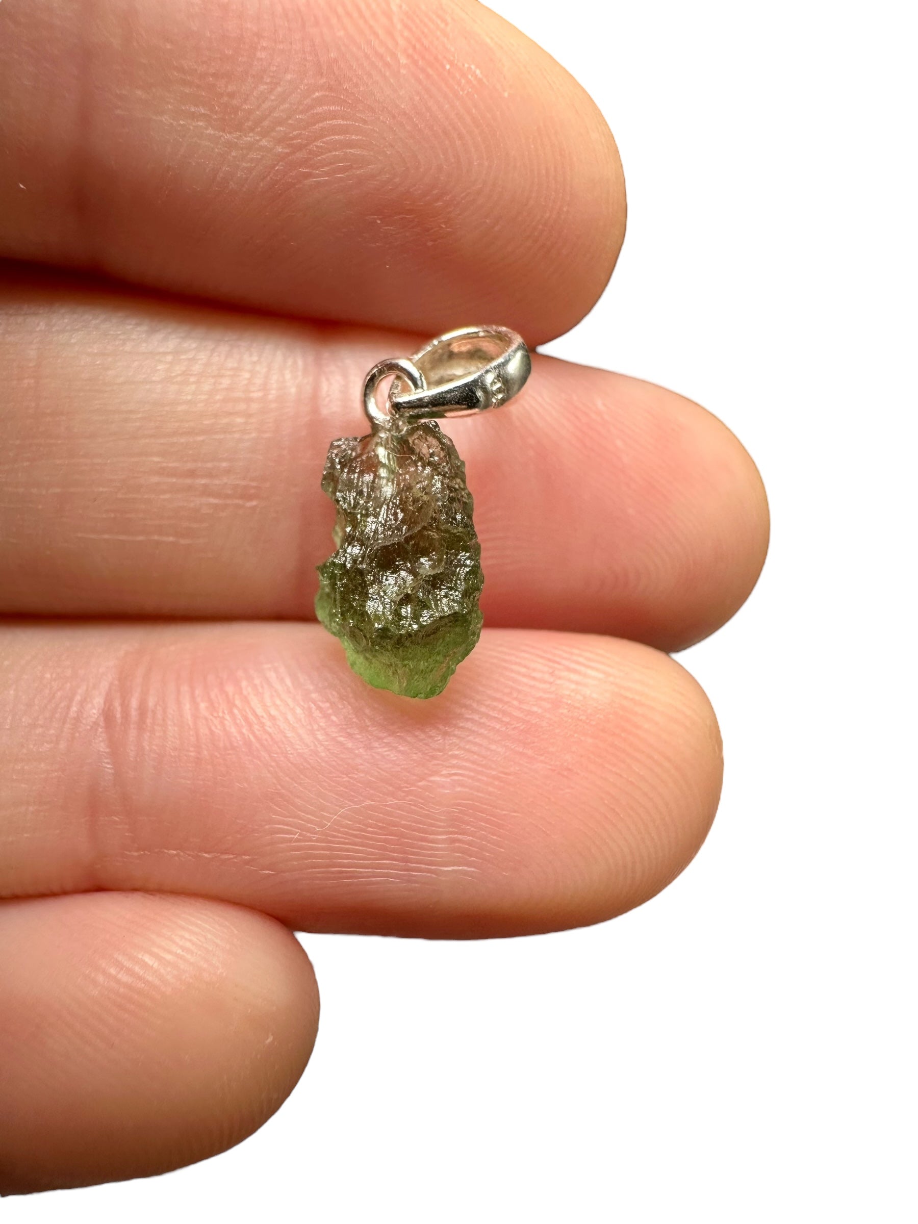 Silver moldavite pendant 0,6g - SP/V473