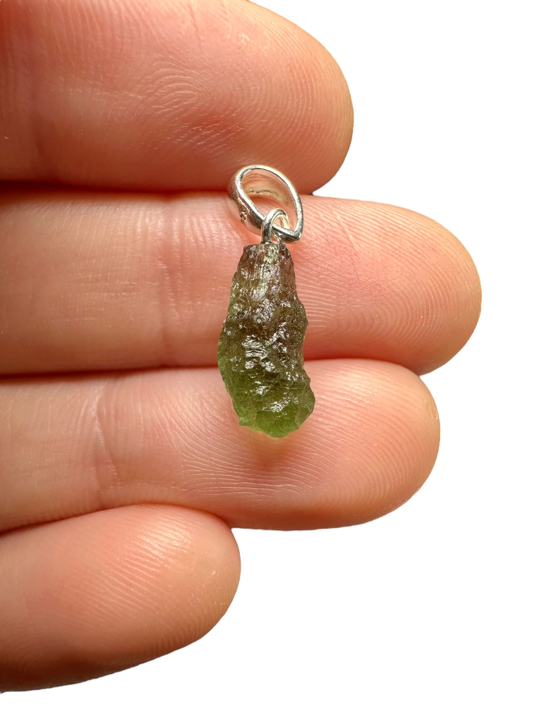 Silver moldavite pendant 0,7g - SP/V474