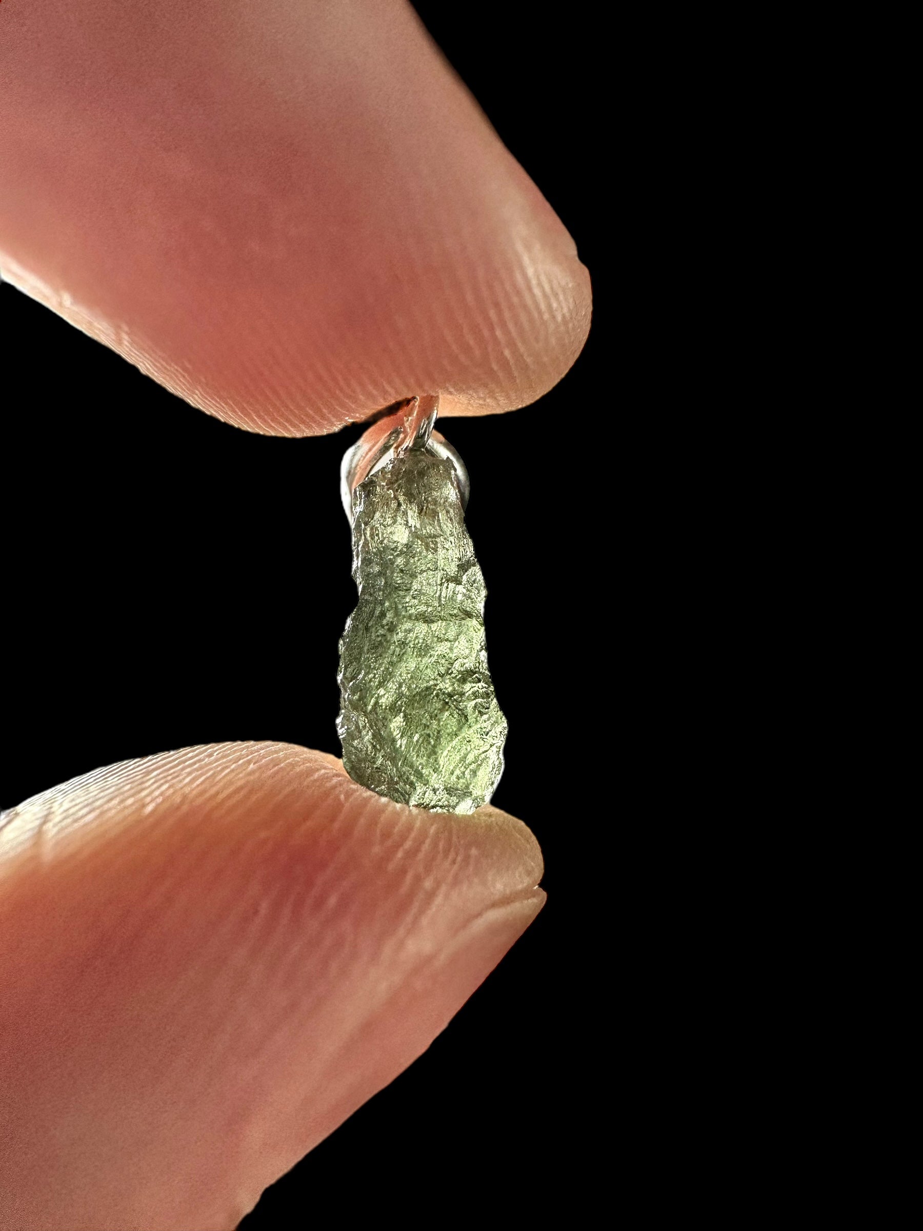Silver moldavite pendant 0,7g - SP/V474