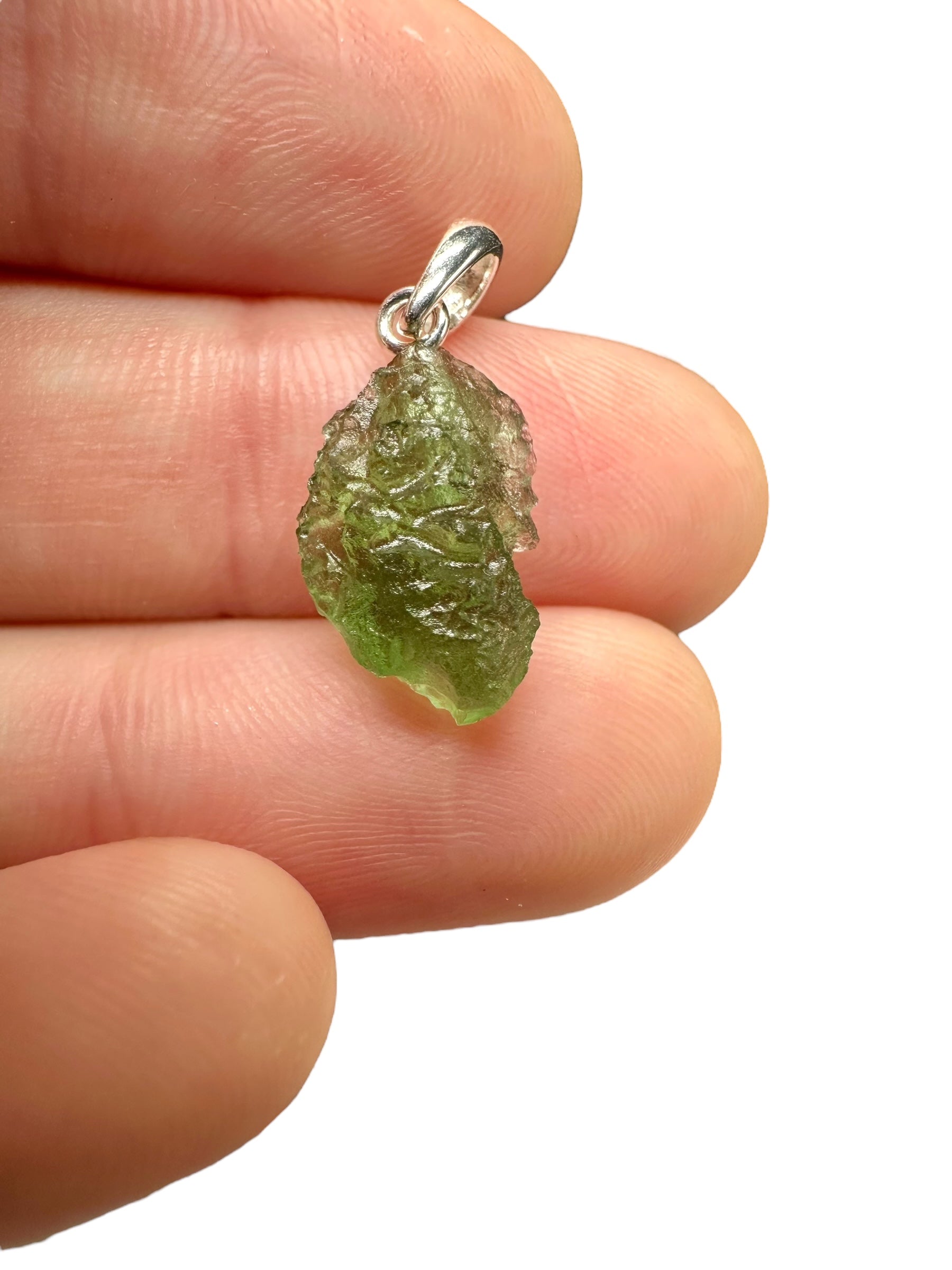 Silver moldavite pendant 1g - SP/V476