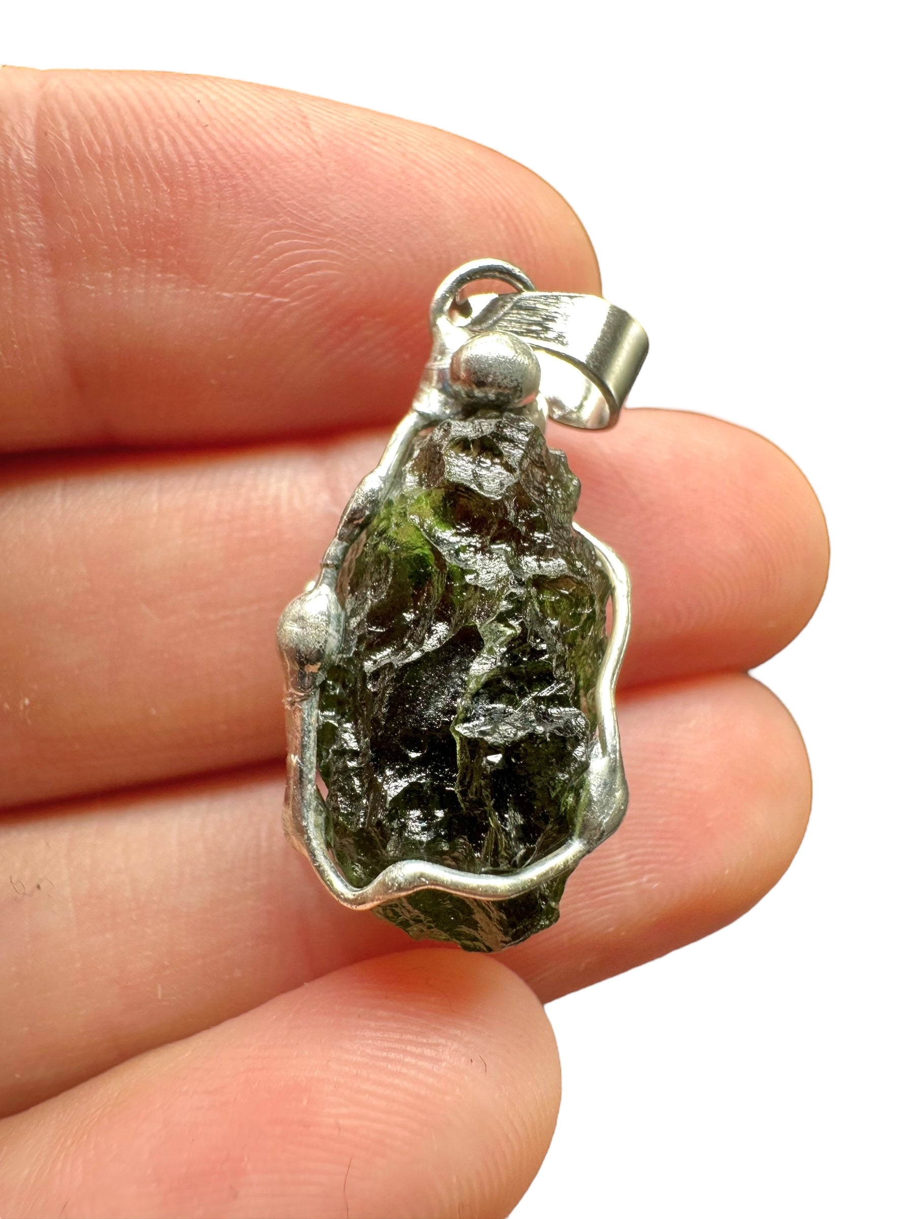 Moldavite pendant