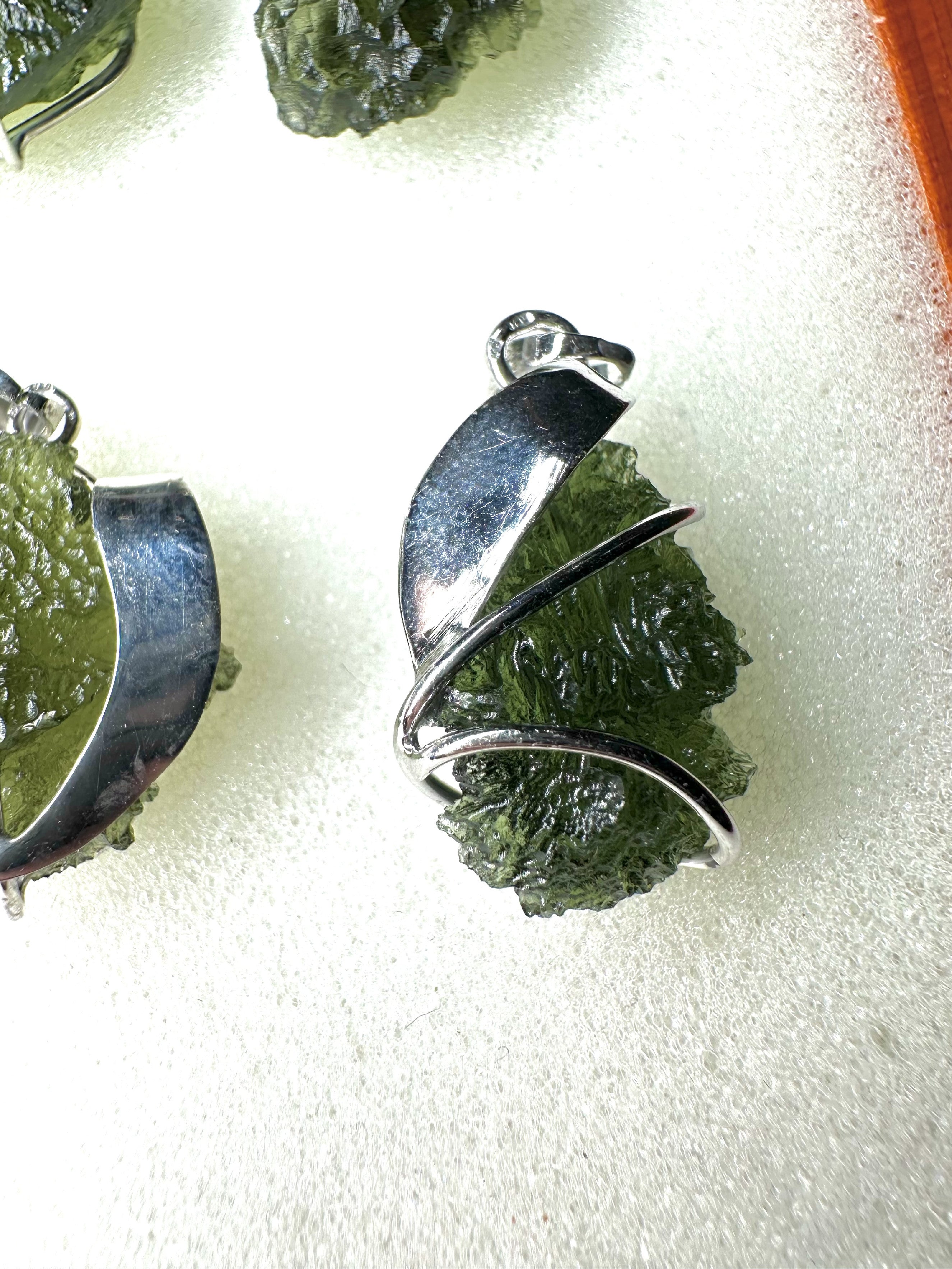 Silver moldavite pendants 21 pieces - SPERKY2