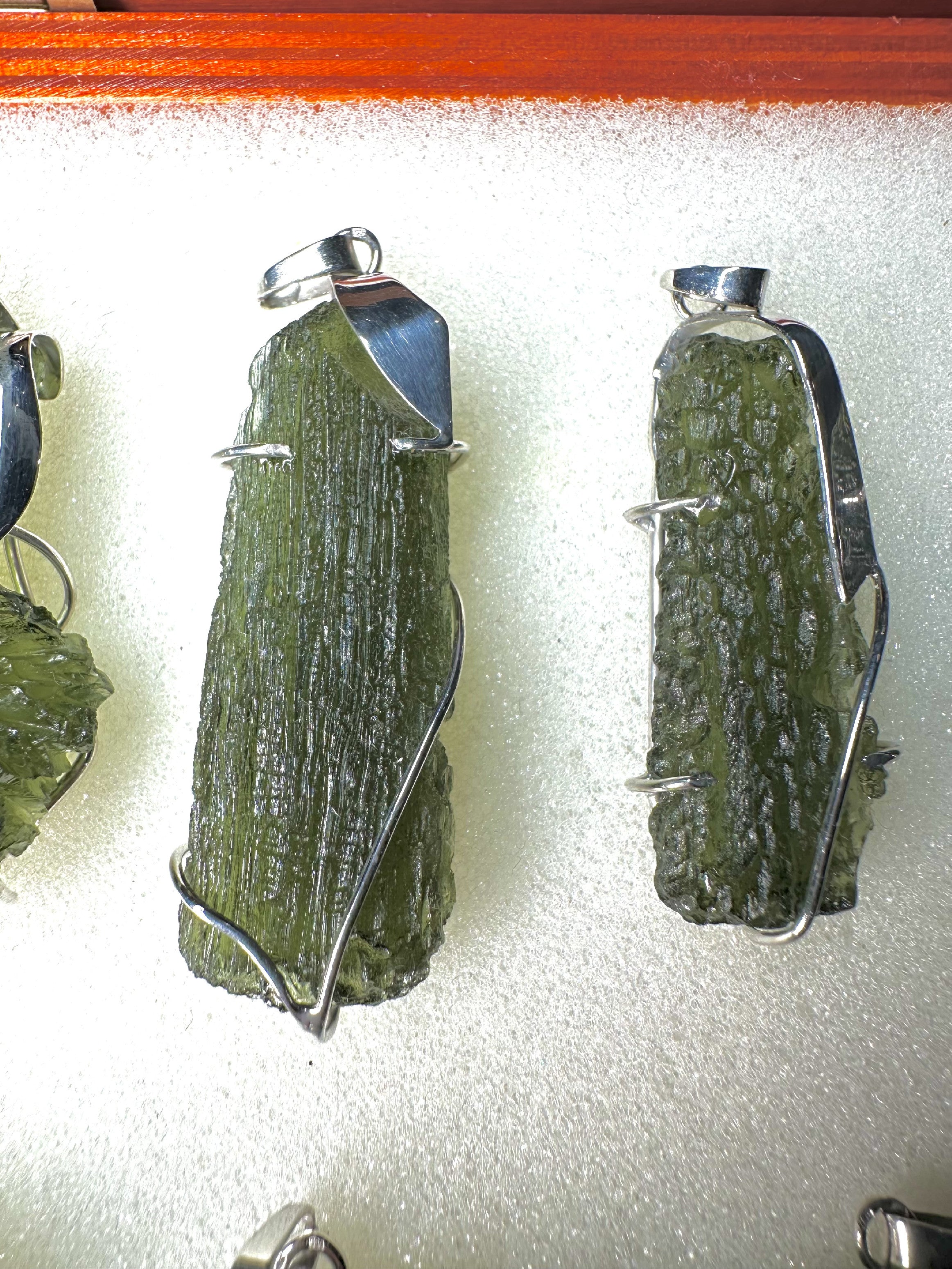 Silver moldavite pendants 21 pieces - SPERKY2