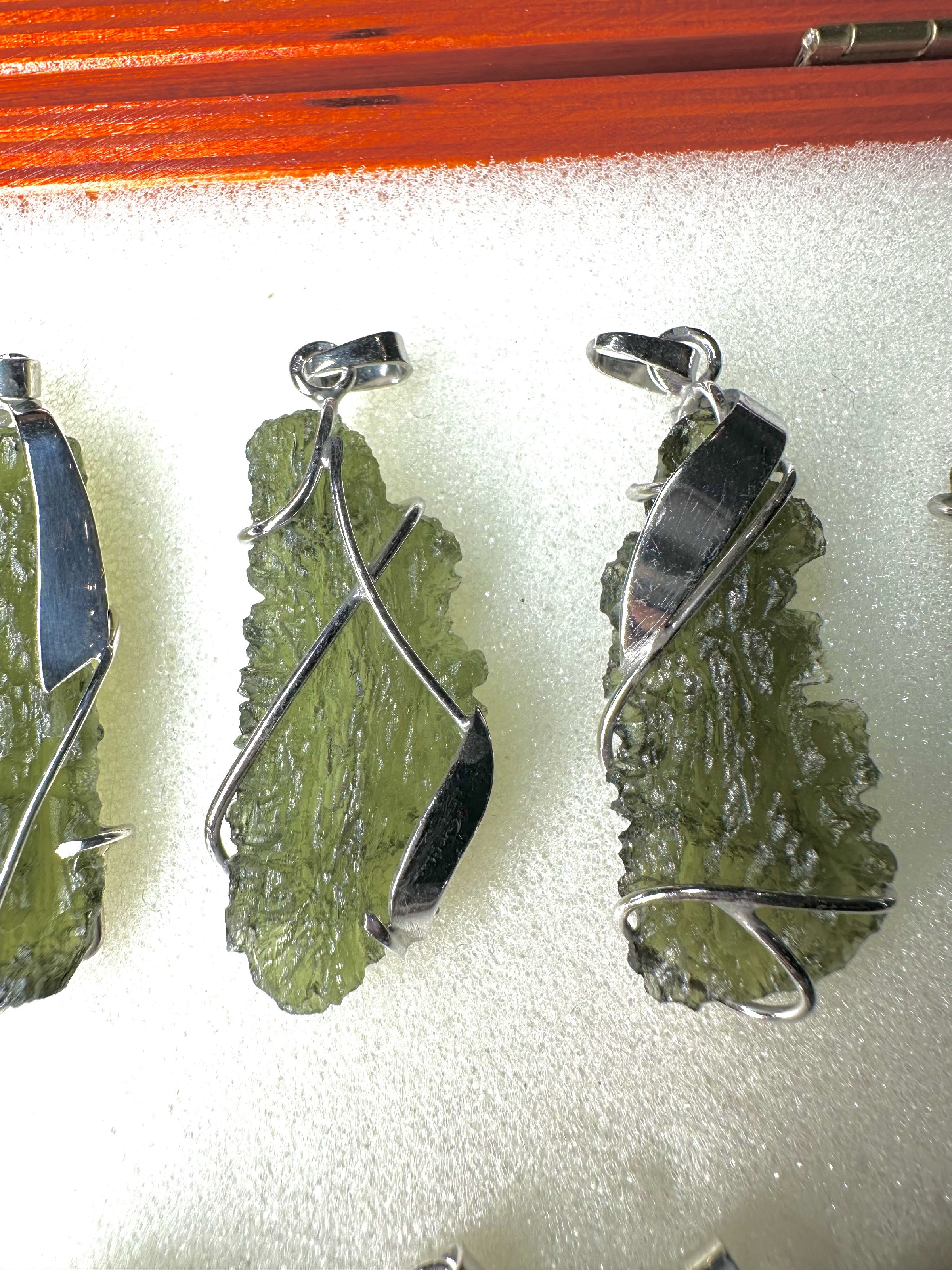 Silver moldavite pendants 21 pieces - SPERKY2