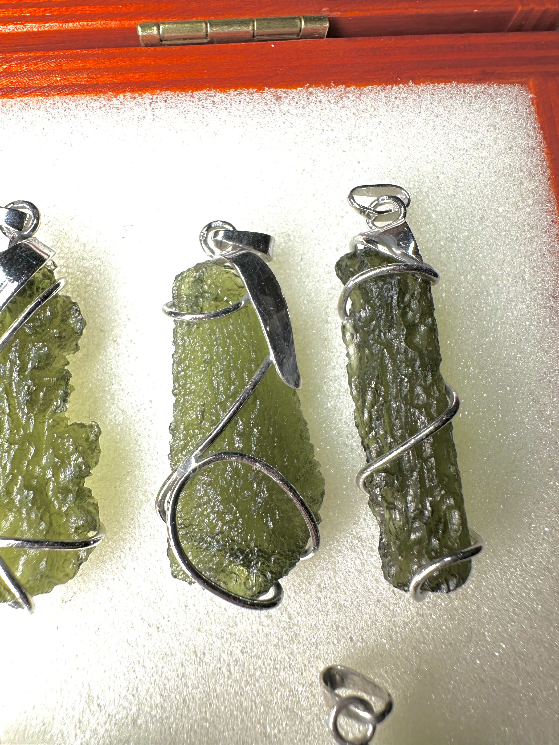 Silver moldavite pendants 21 pieces - SPERKY2