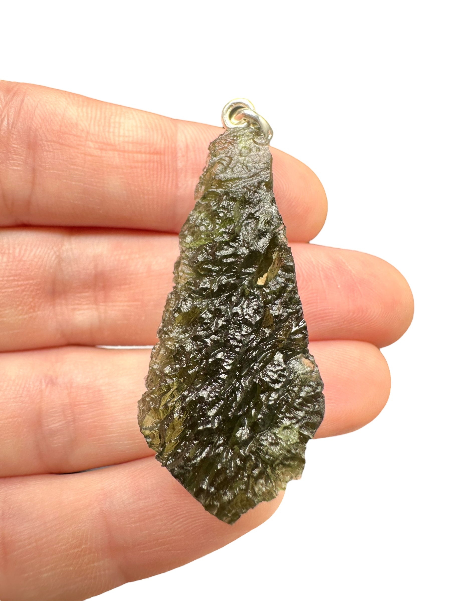 Silver moldavite pendant 11,8g - SP/V514