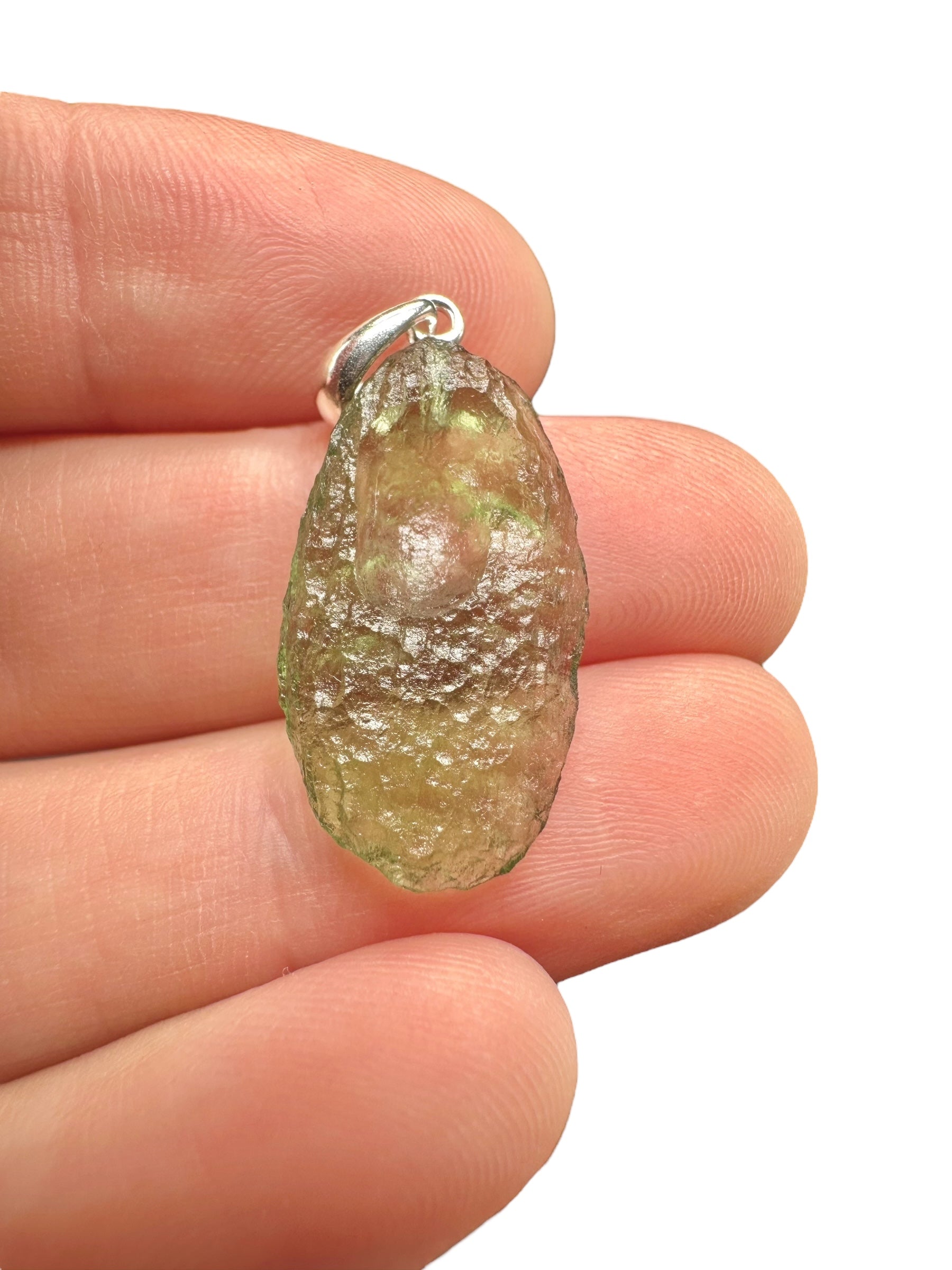 Silver moldavite pendant 1,4g - SP/V517