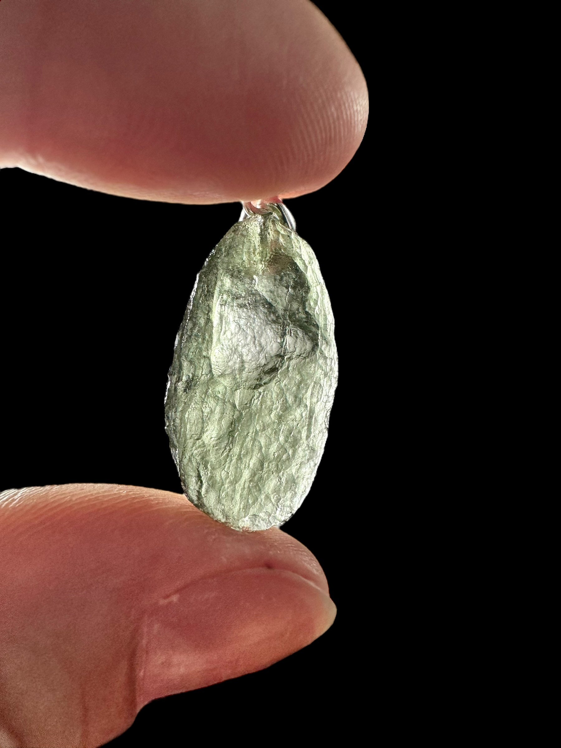 Silver moldavite pendant 1,4g - SP/V517