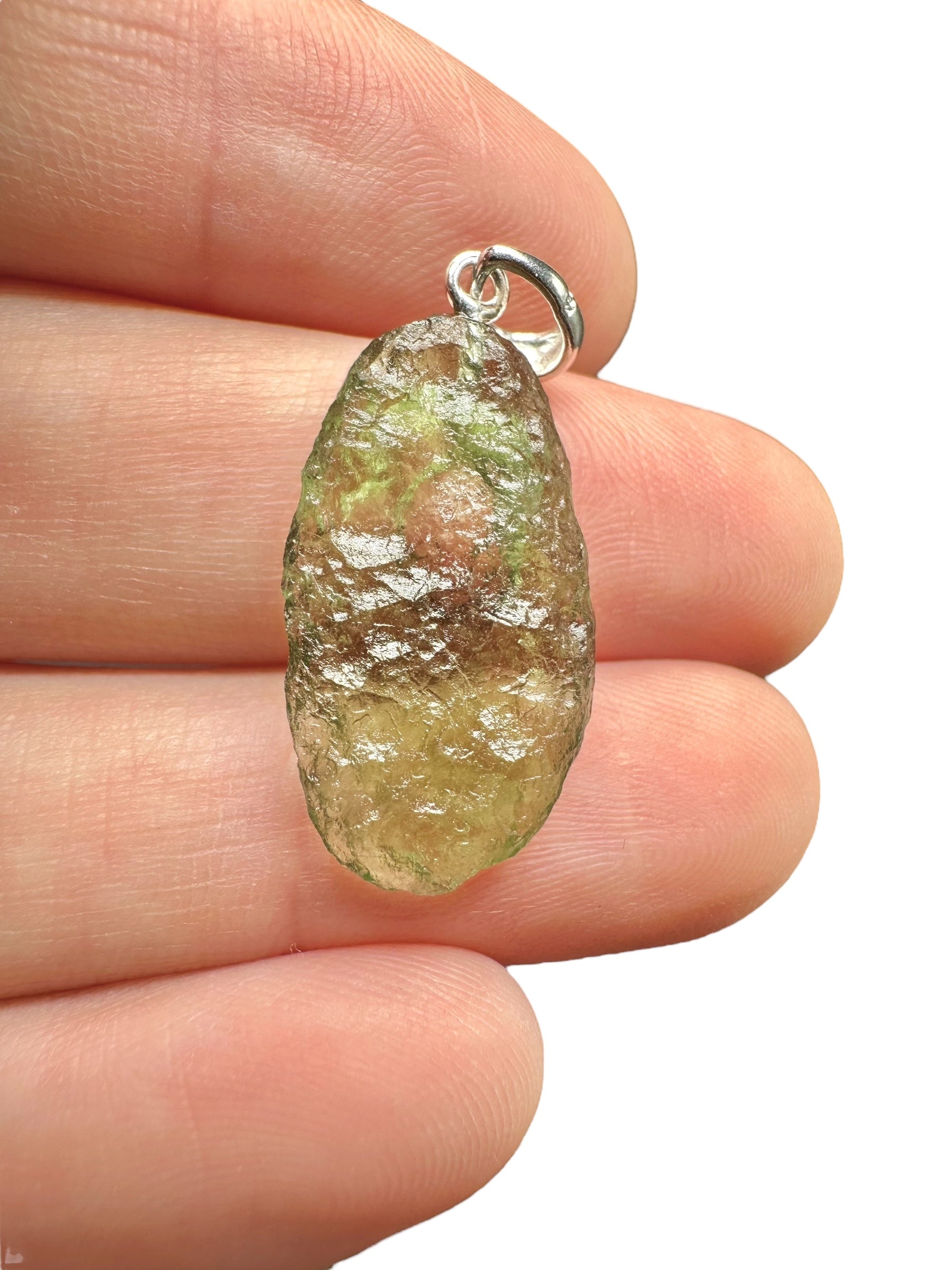 Silver moldavite pendant 1,4g