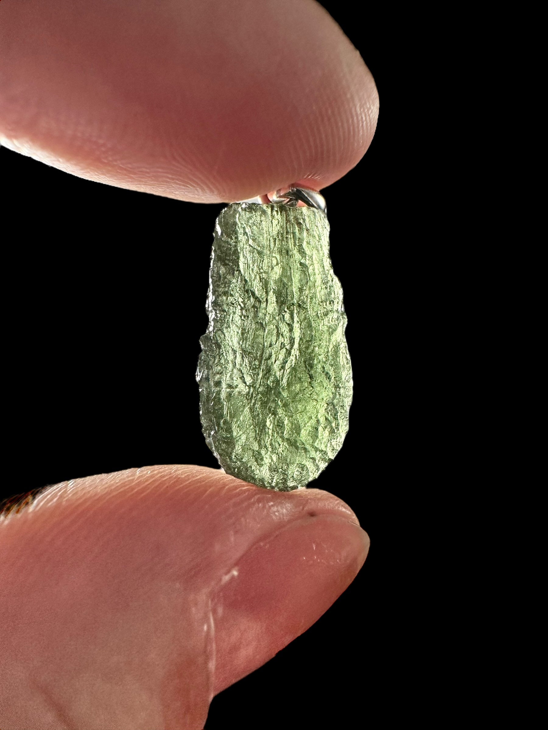 Silver moldavite pendant 2,1g - SP/V518