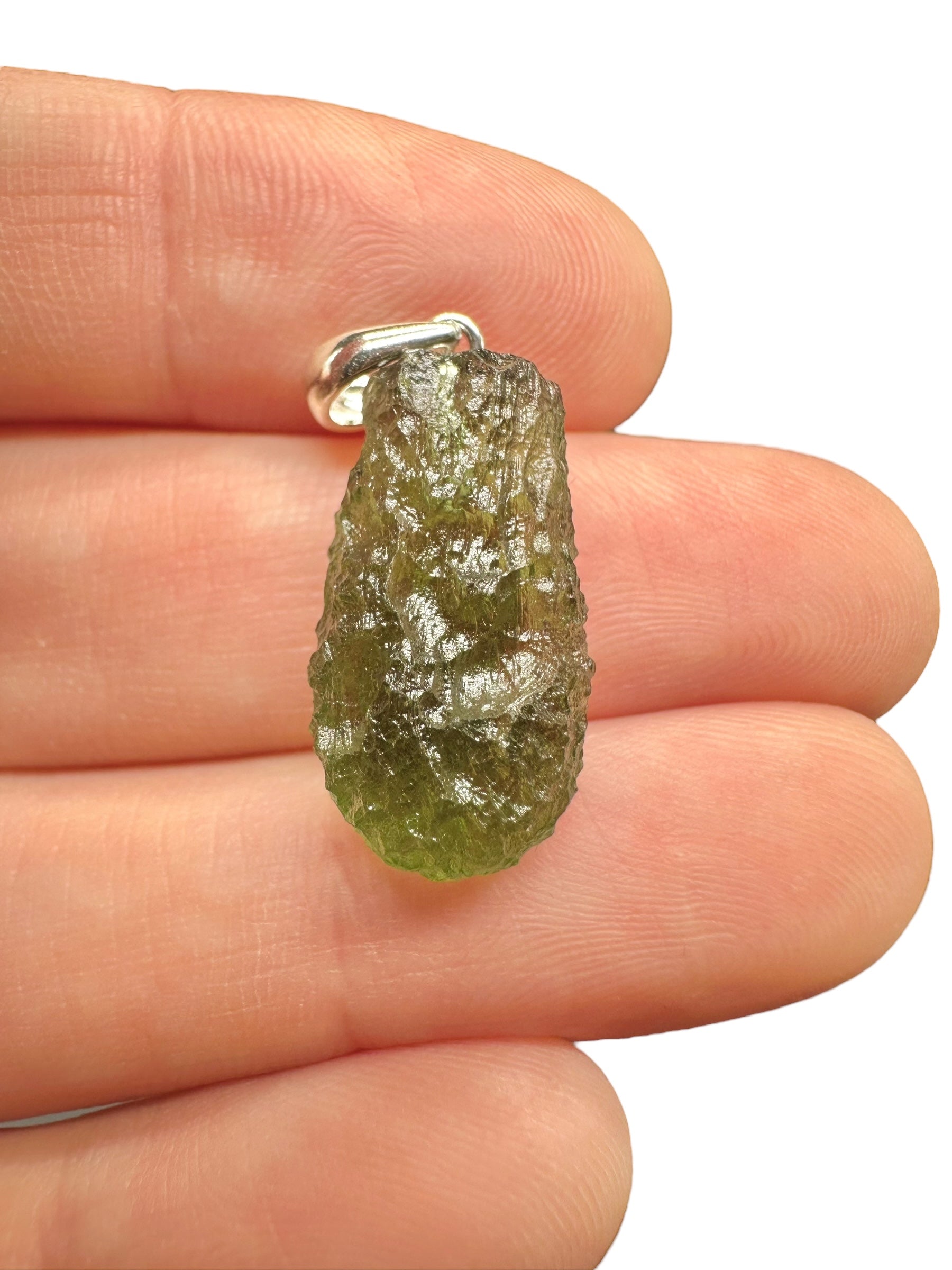 Silver moldavite pendant 2,1g