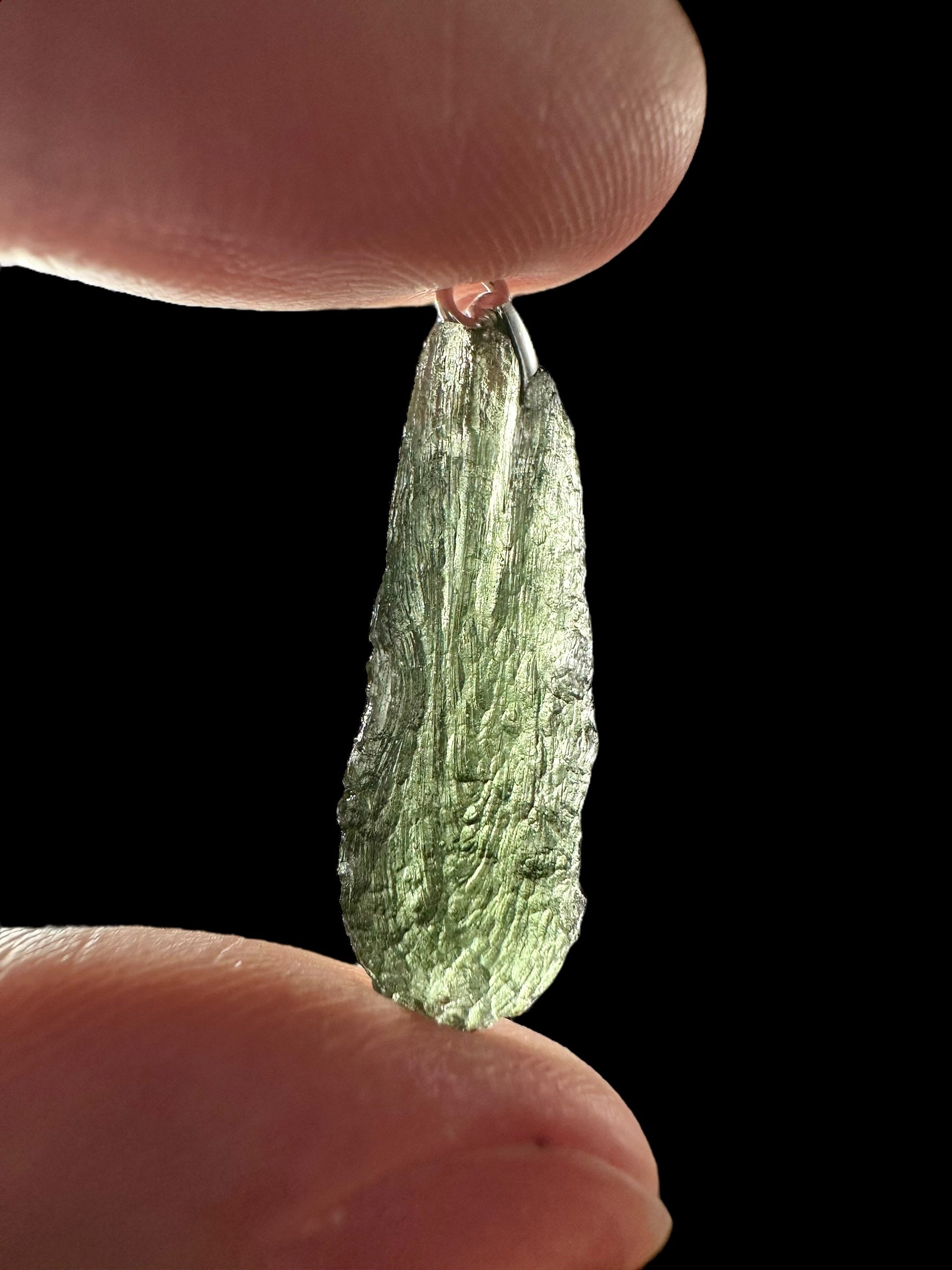 Silver moldavite pendant 1,7g - SP/V519