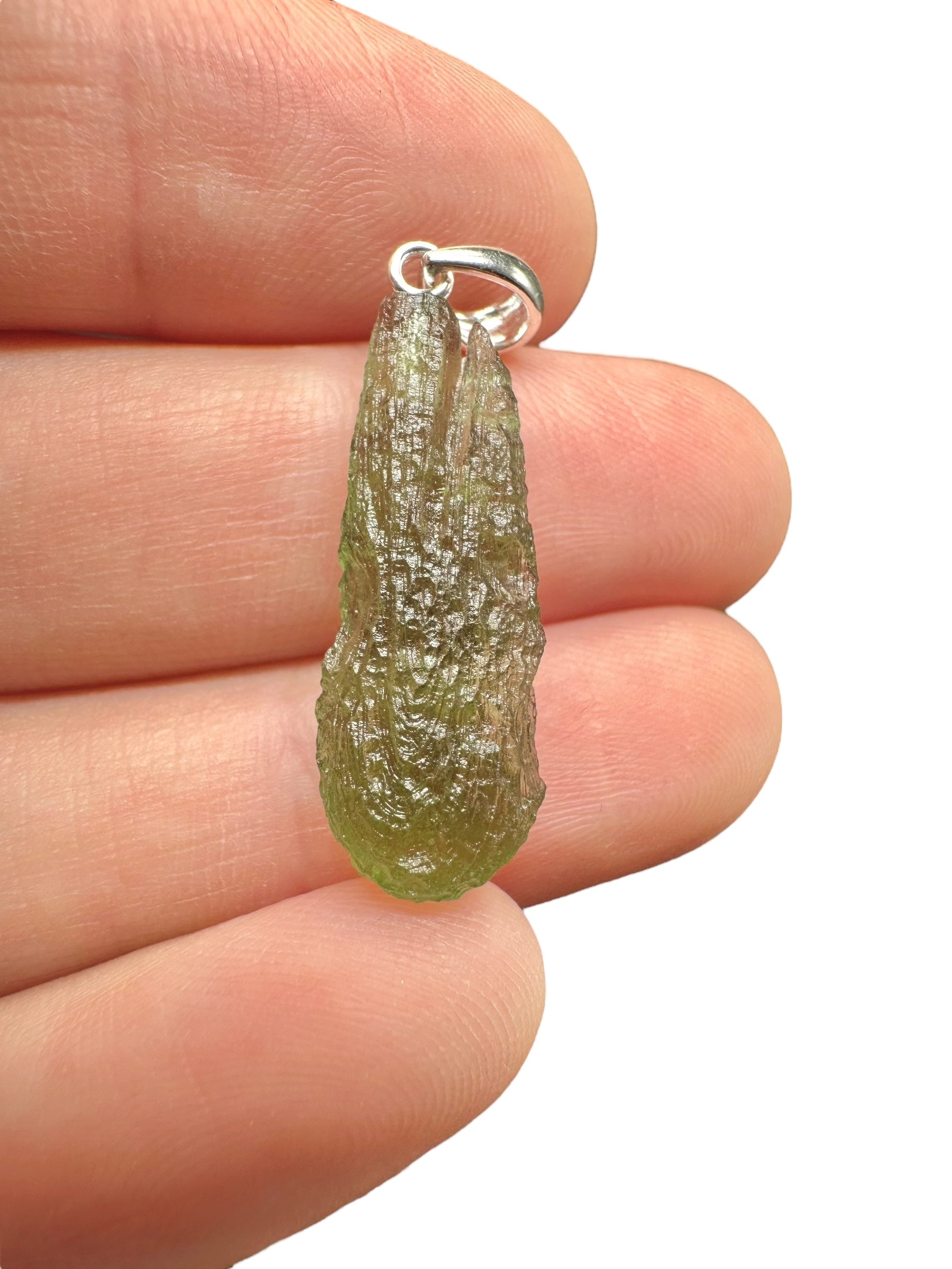 Silver moldavite pendant 1,7g