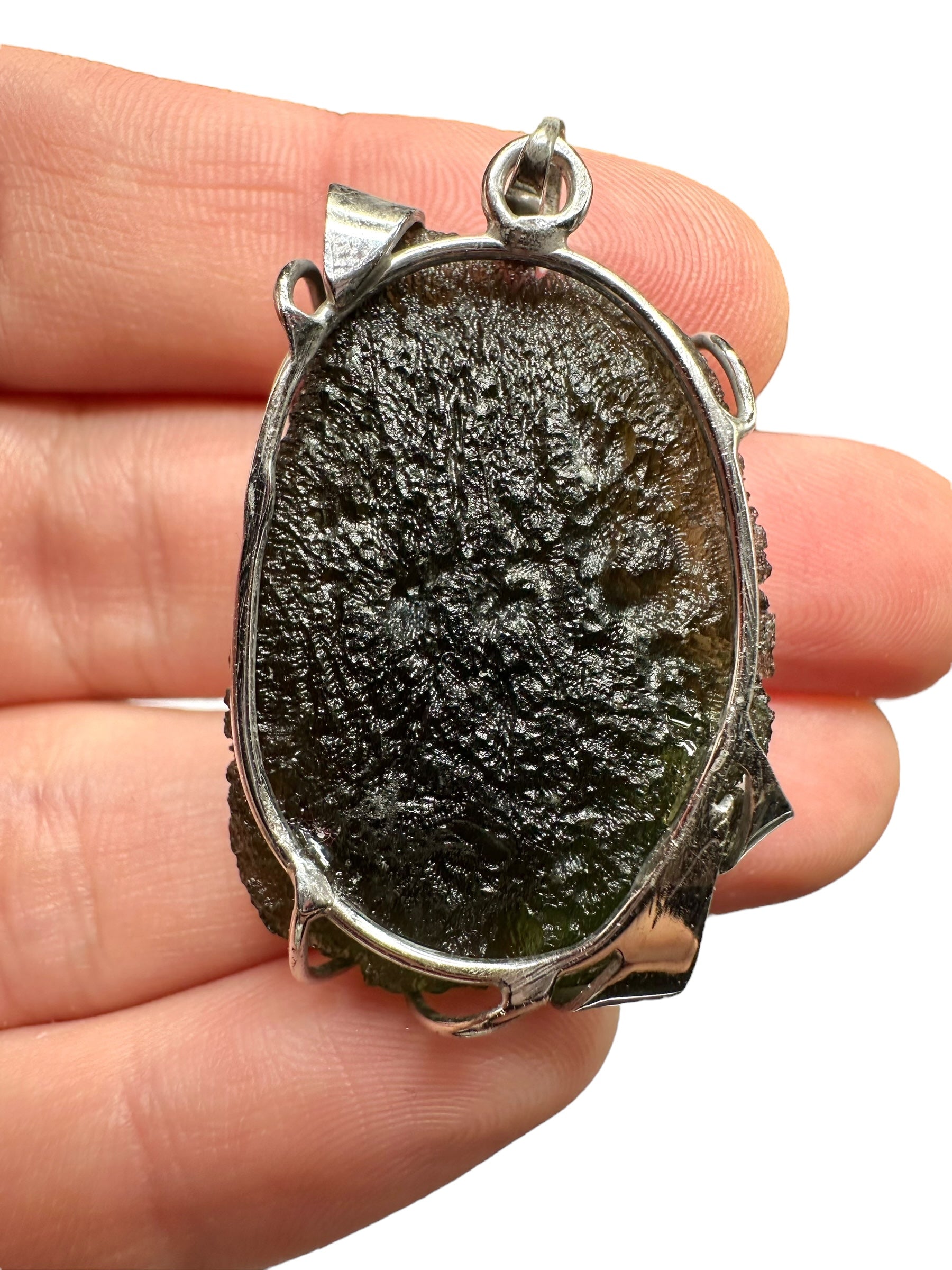 Silver moldavite pendant 12,8g - SP/V520