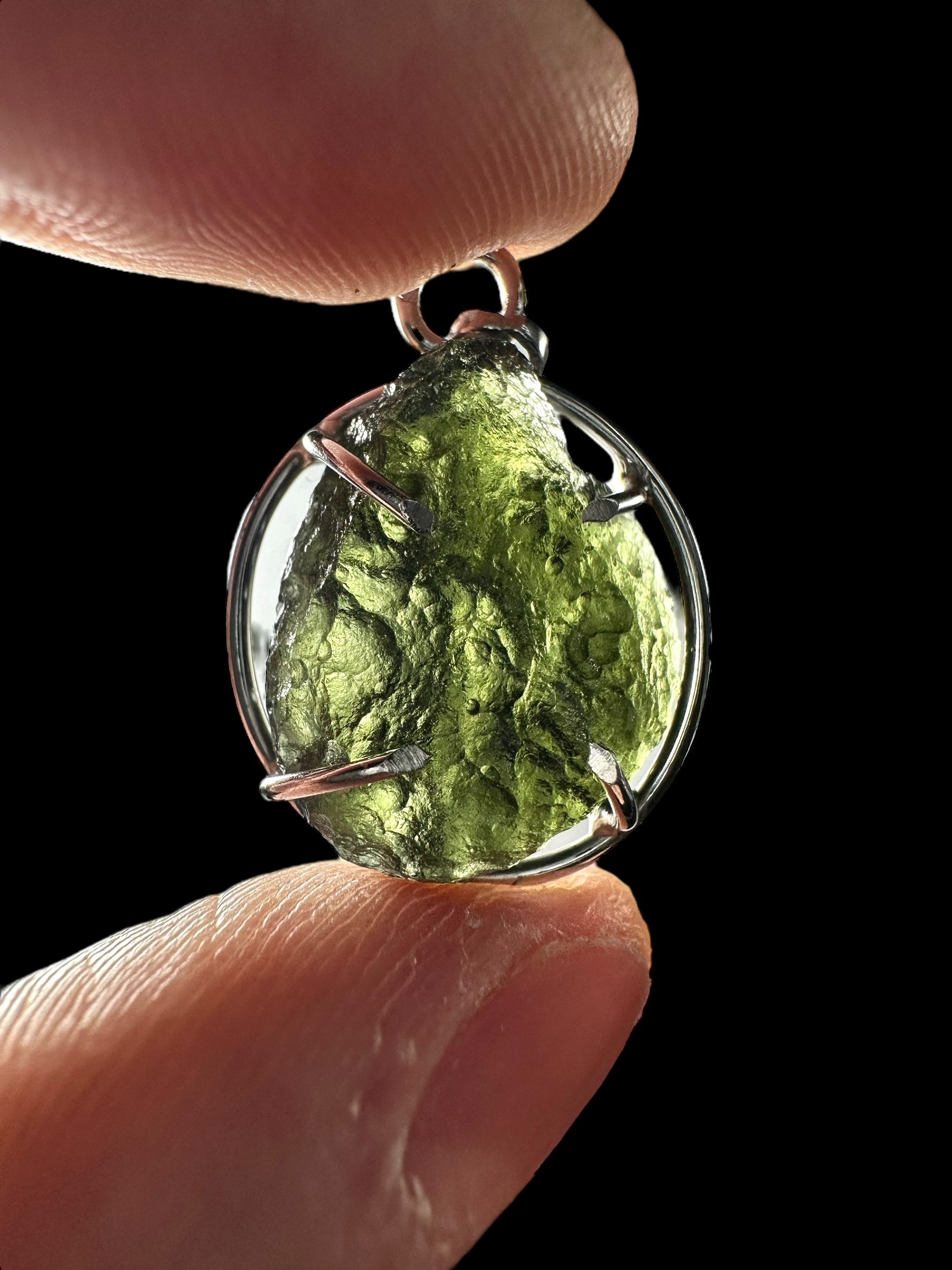 Silver moldavite pendant 2,9g - SP/V522