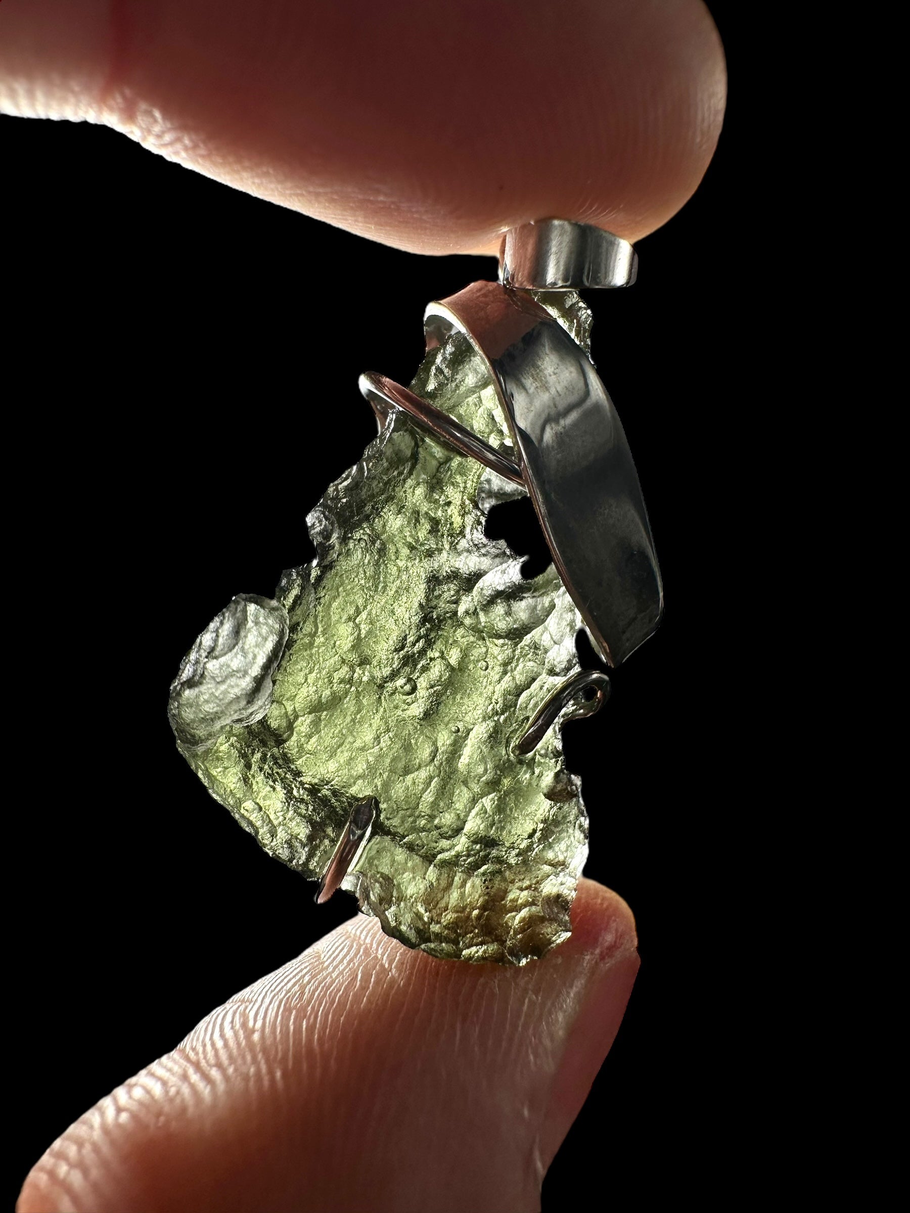 Silver moldavite pendant 3,5g - SP/V524