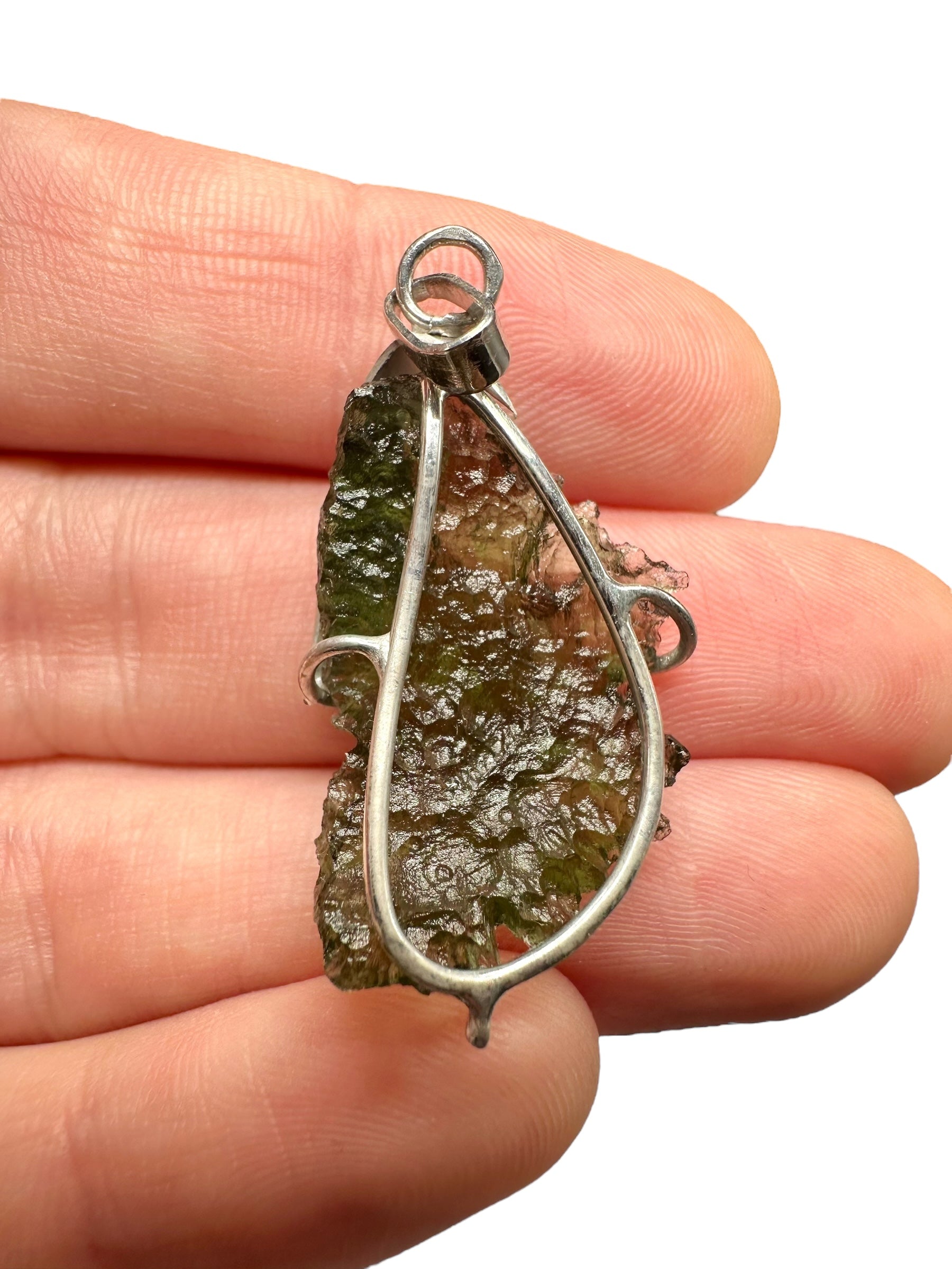 Silver moldavite pendant 3,2g - SP/V525