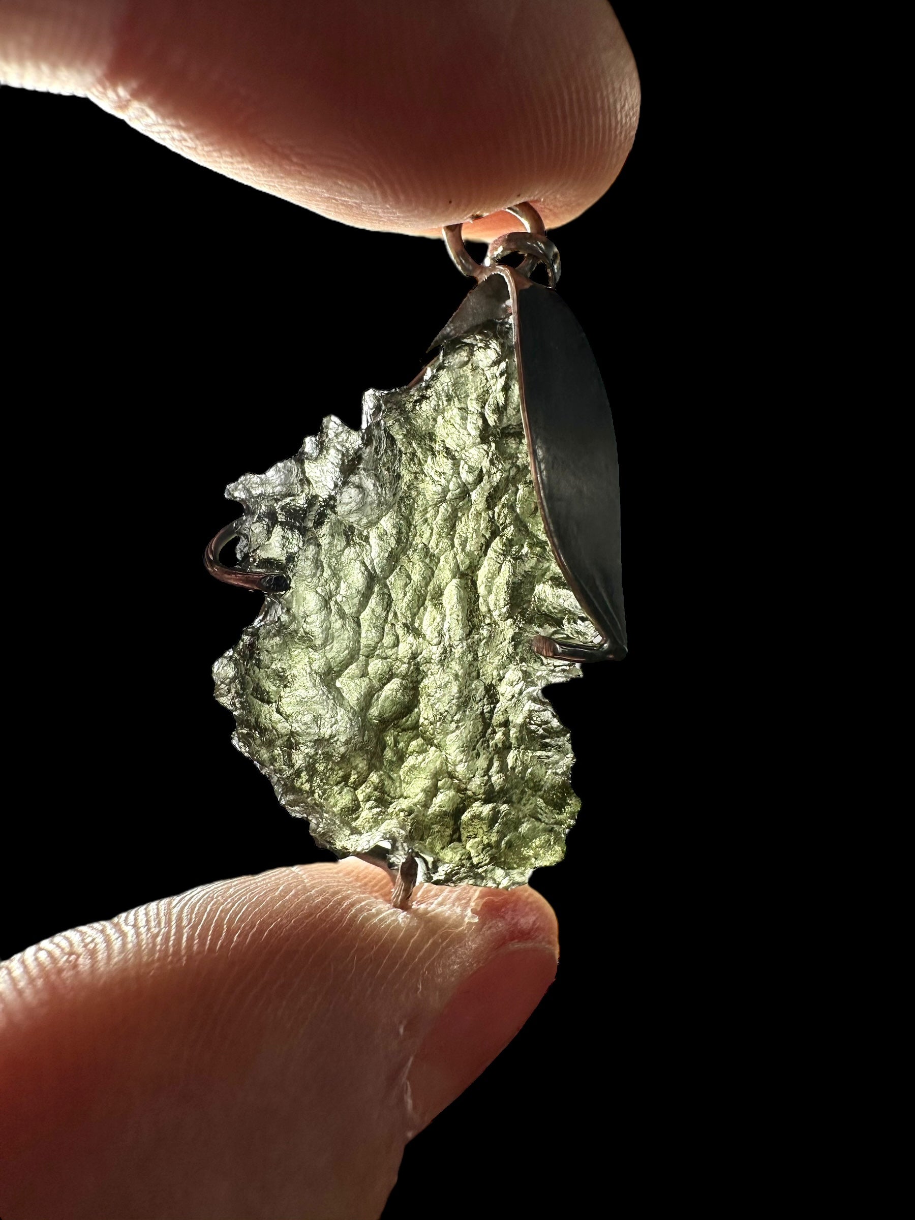 Silver moldavite pendant 3,2g - SP/V525