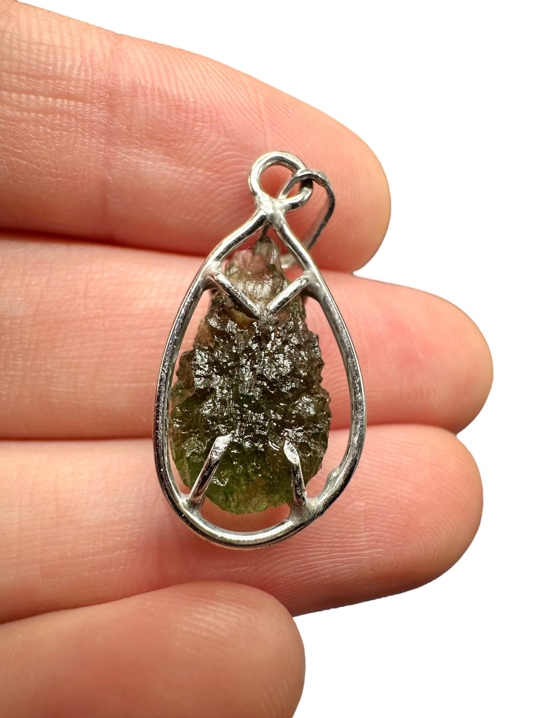 Silver moldavite pendant 2,2g - SP/V527