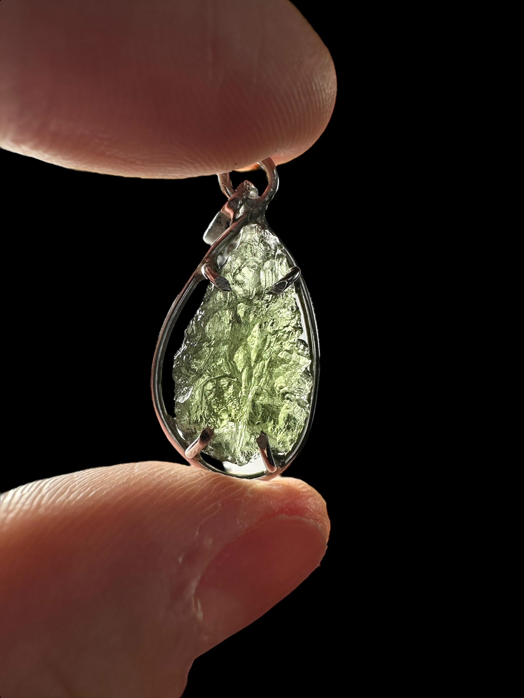 Silver moldavite pendant 2,2g - SP/V527