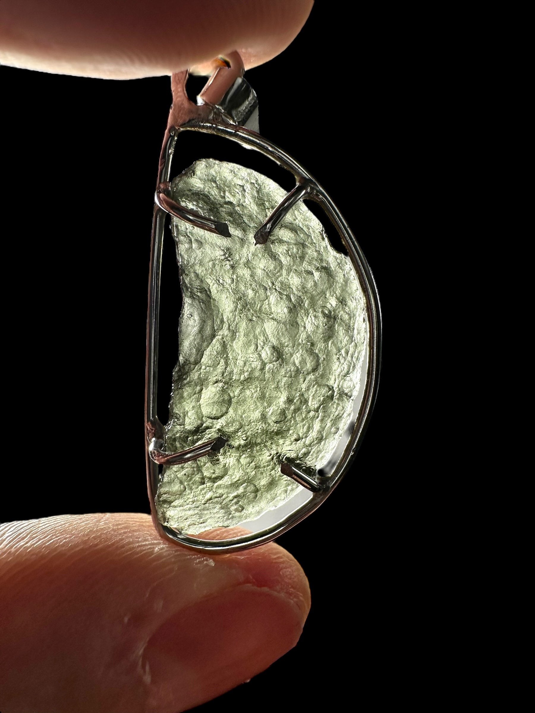 Silver moldavite pendant 2,6g - SP/V528